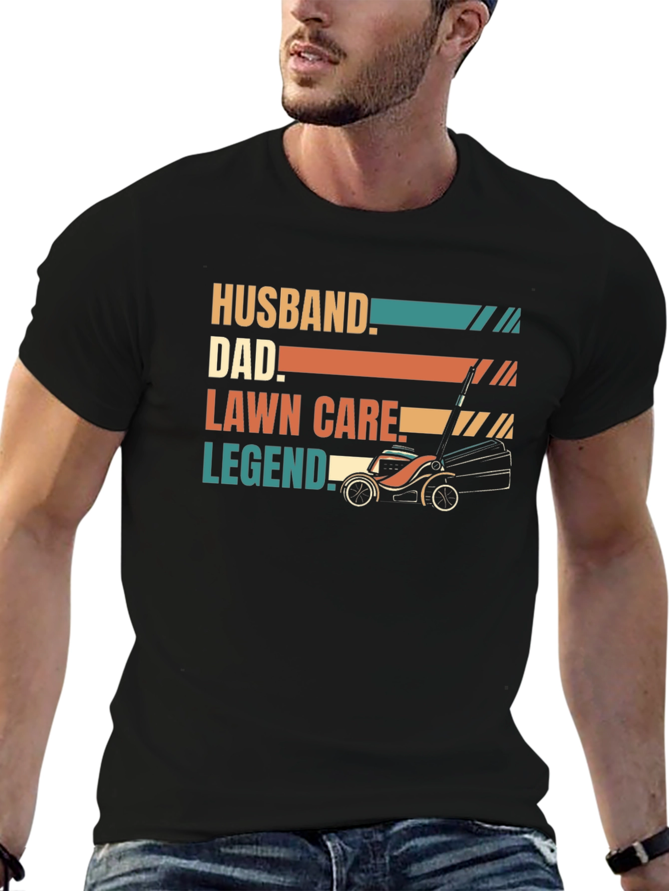 Husband Dad Lawn Care Legend T-Shirt