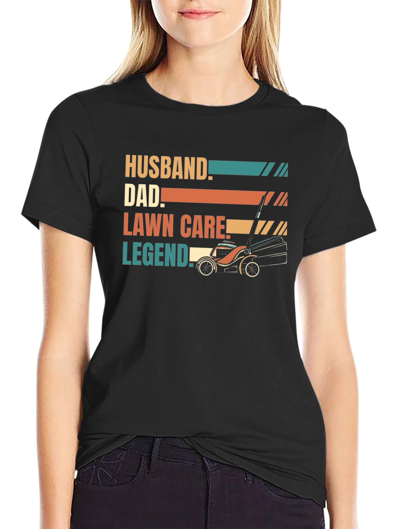 Husband Dad Lawn Care Legend T-Shirt