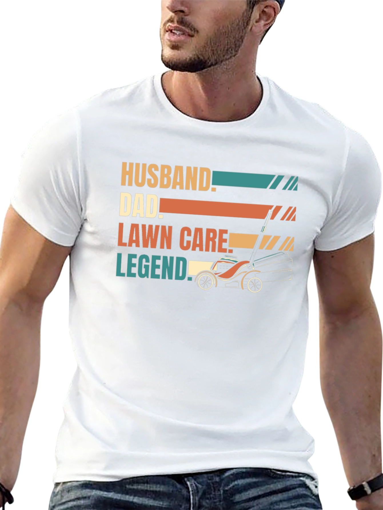 Husband Dad Lawn Care Legend T-Shirt