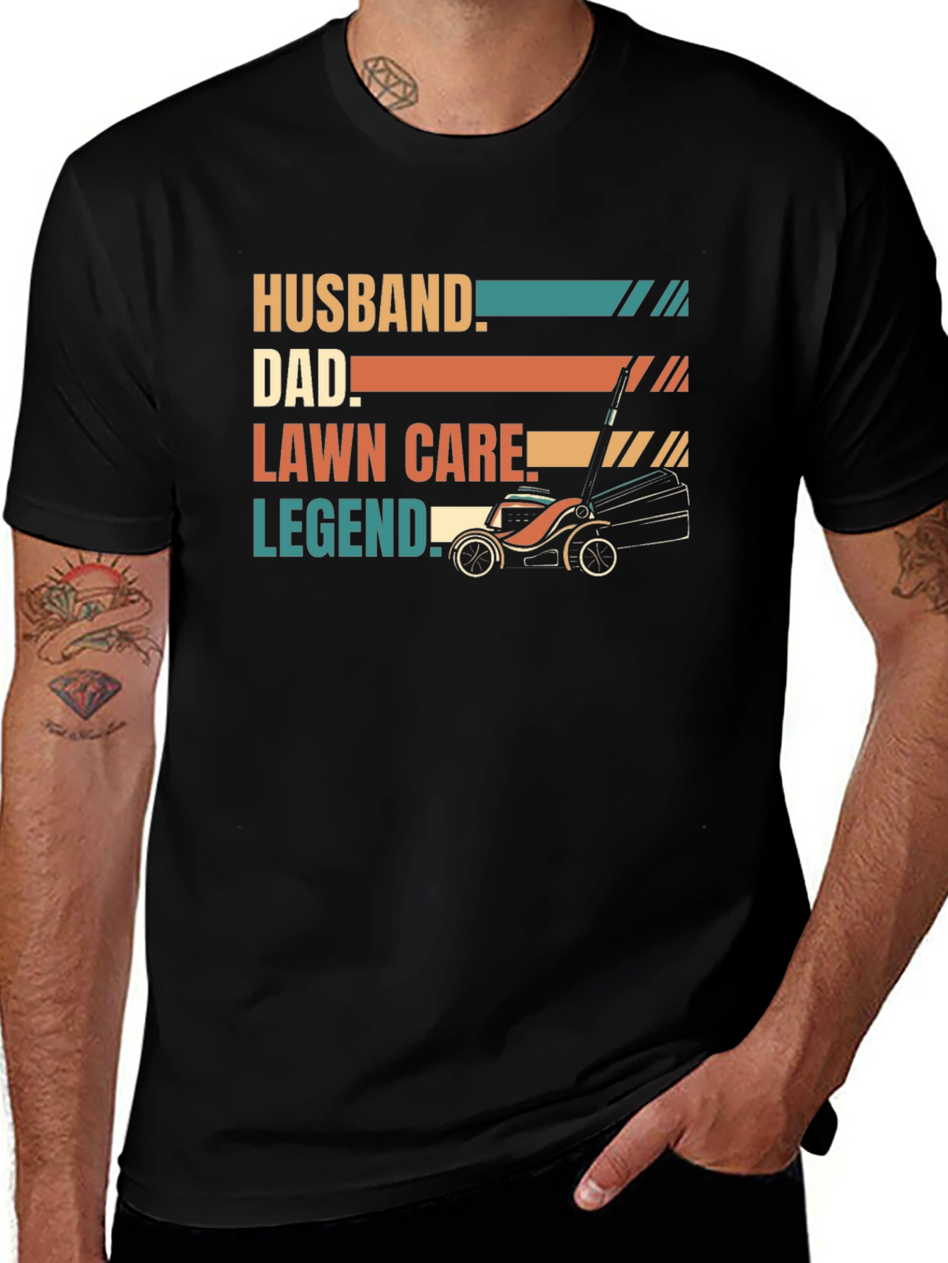 Husband Dad Lawn Care Legend T-Shirt