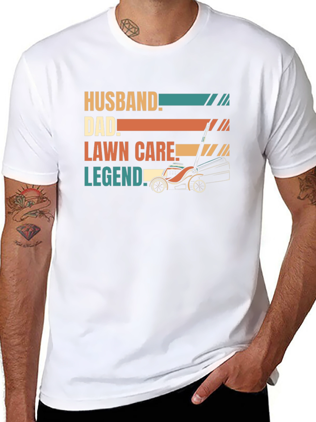 Husband Dad Lawn Care Legend T-Shirt
