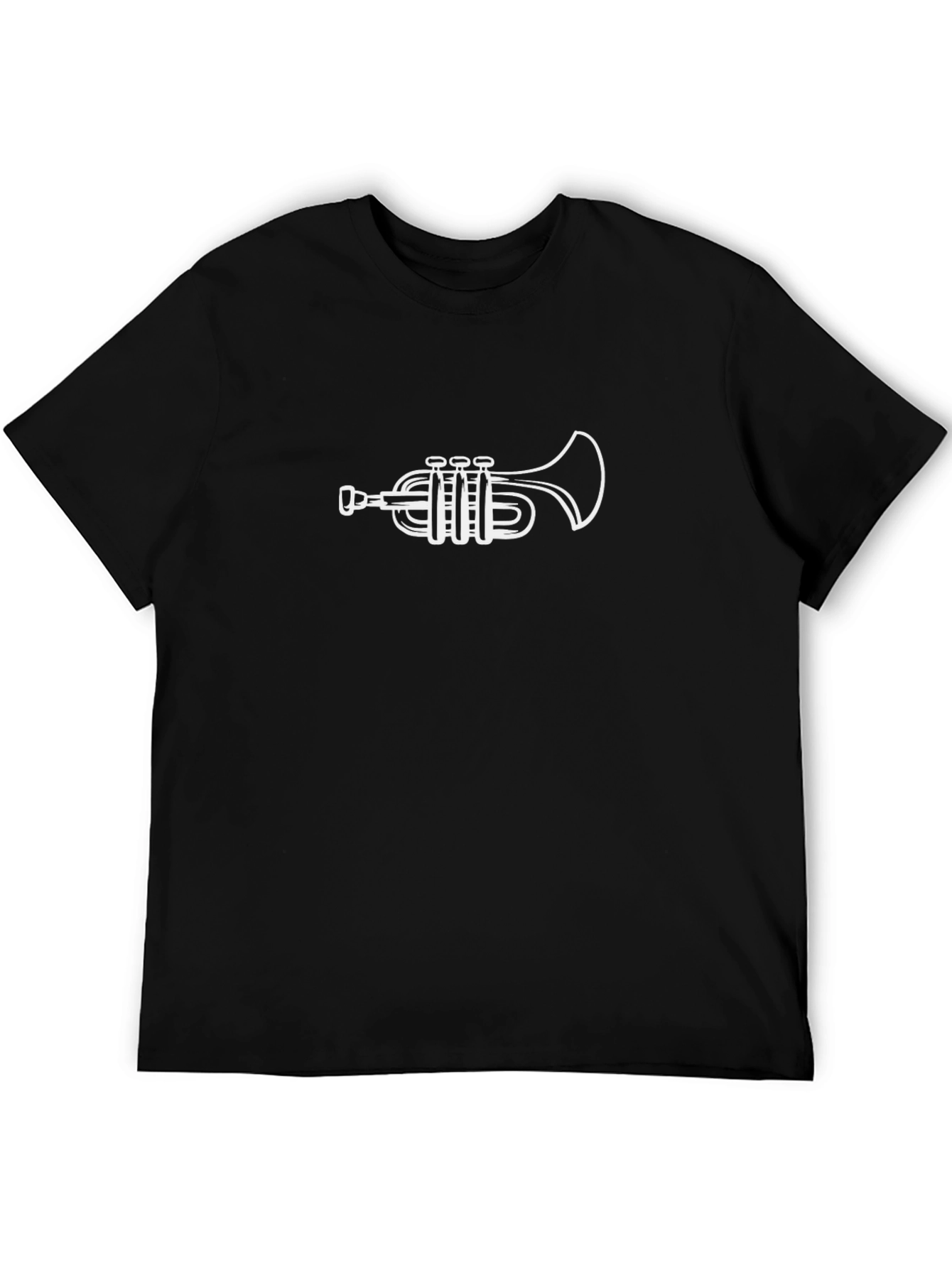 Trumpet Graphic Tee - Black Short Sleeve T-Shirt