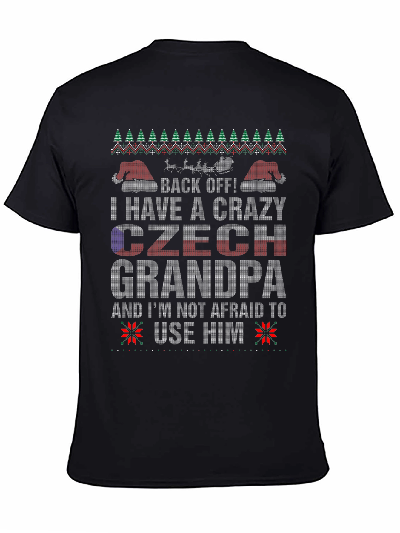 Crazy Czech Grandpa Holiday T-Shirt