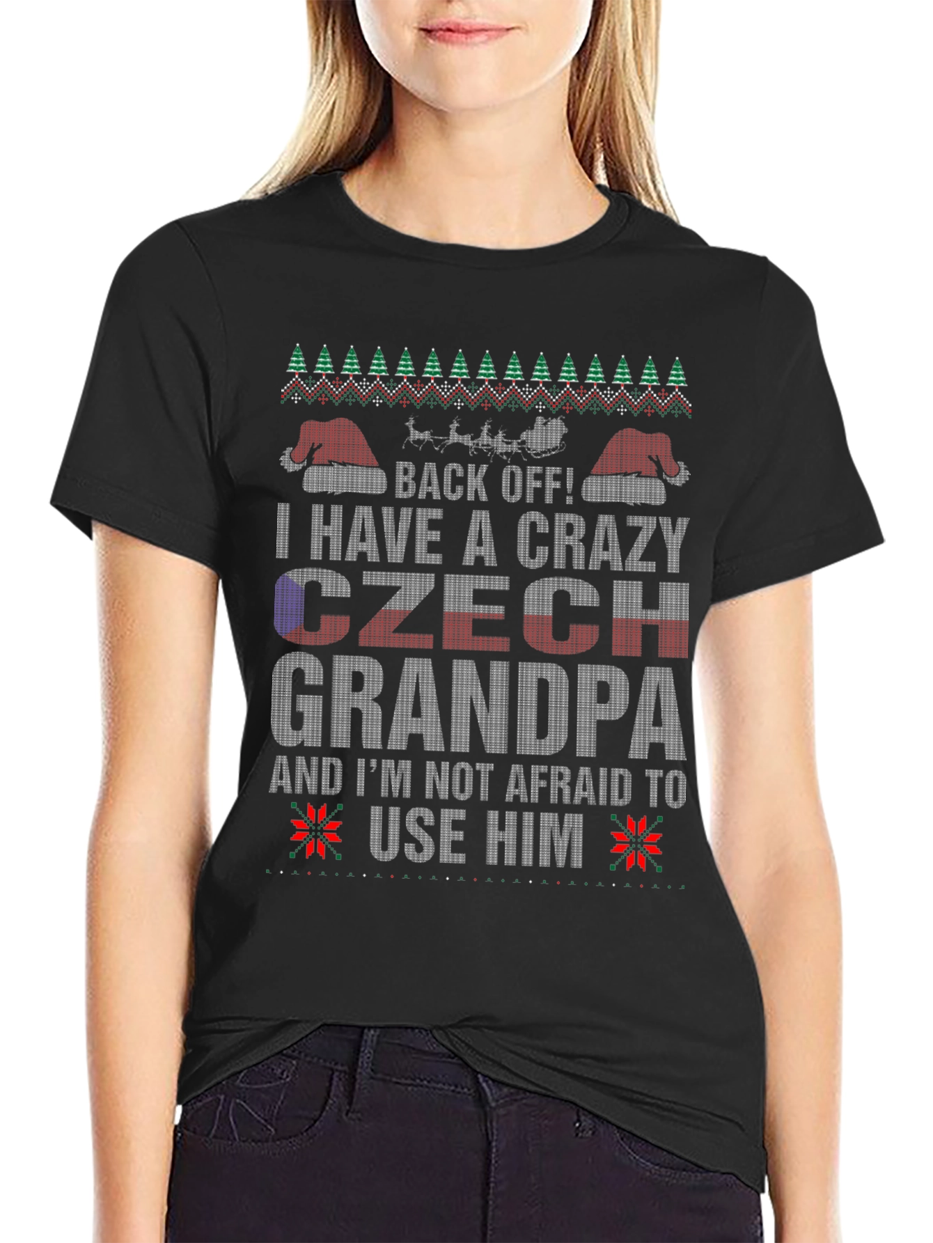 Crazy Czech Grandpa Holiday T-Shirt