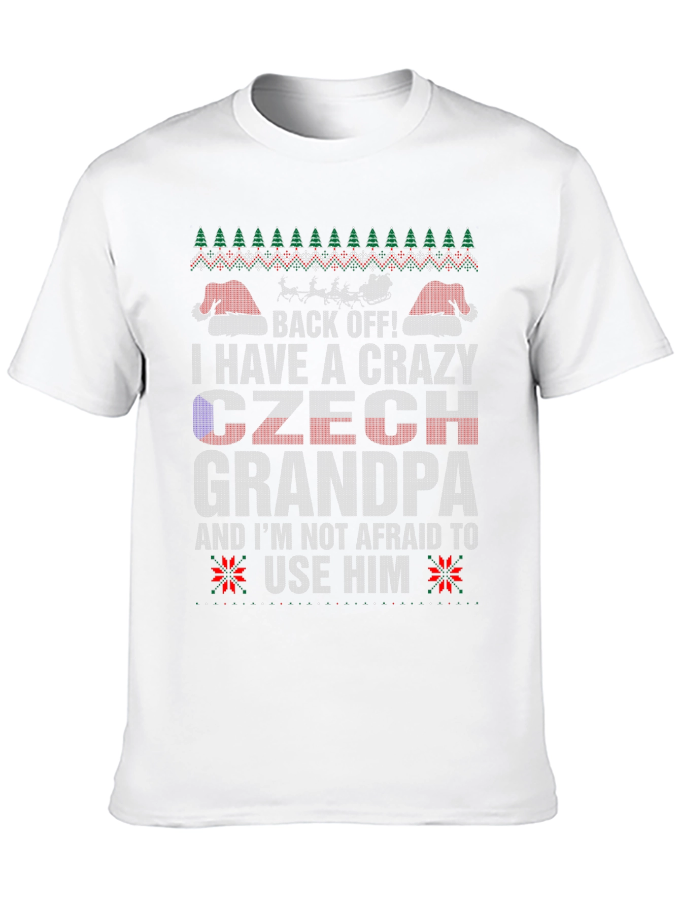 Crazy Czech Grandpa Holiday T-Shirt