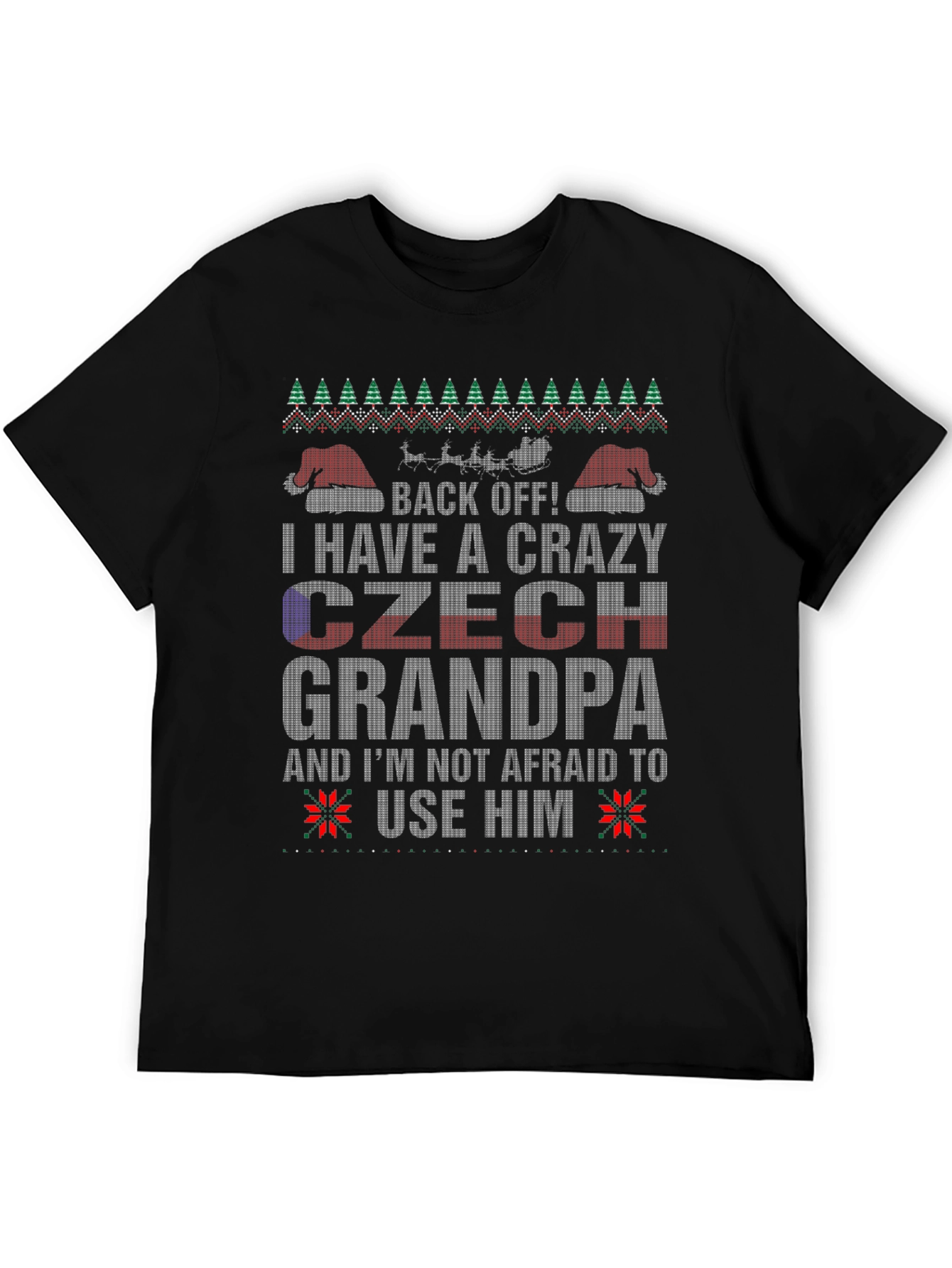 Crazy Czech Grandpa Holiday T-Shirt