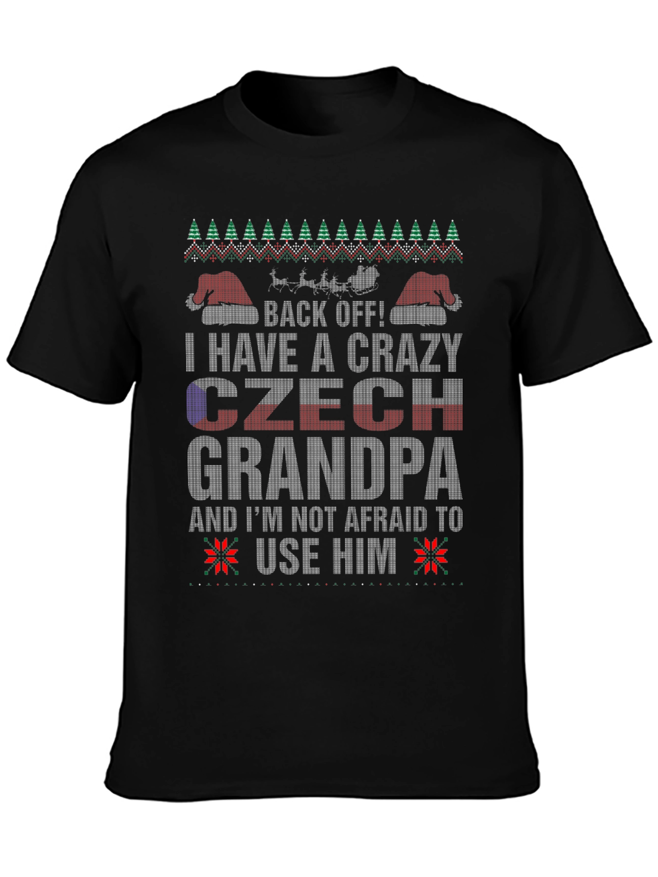 Crazy Czech Grandpa Holiday T-Shirt