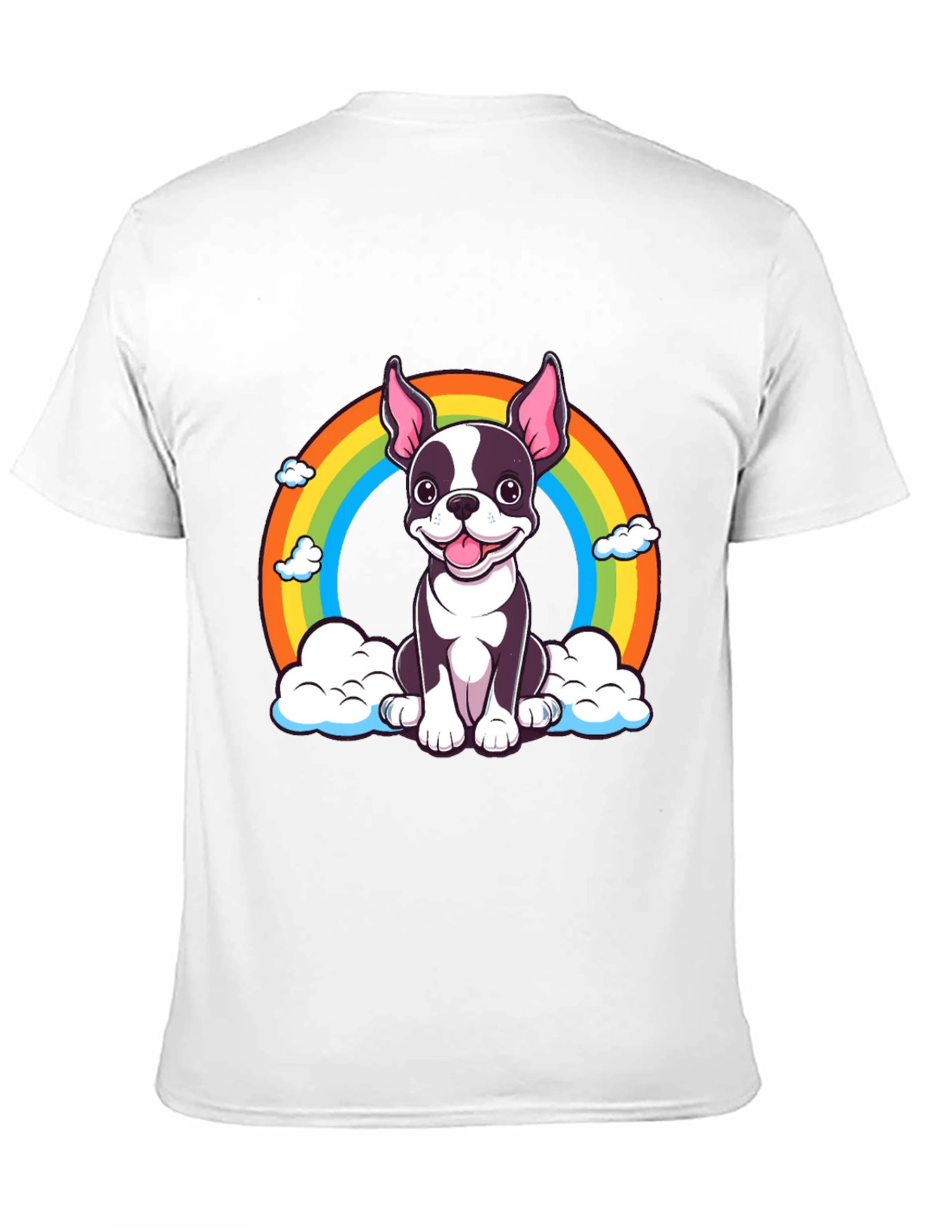 Rainbow Dog Graphic Tee - Cute Puppy Shirt