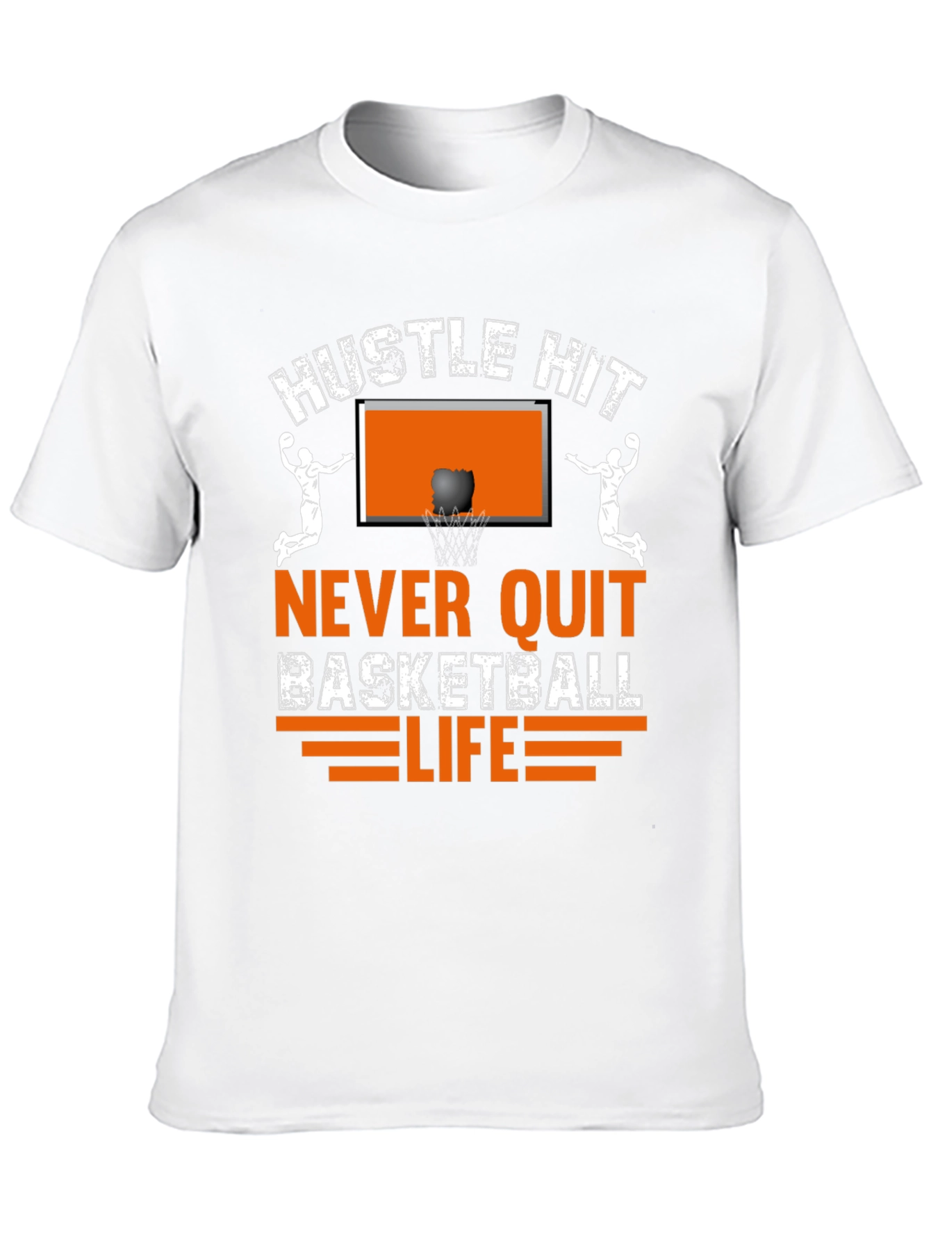 Hustle Hit Basketball Graphic T-Shirt