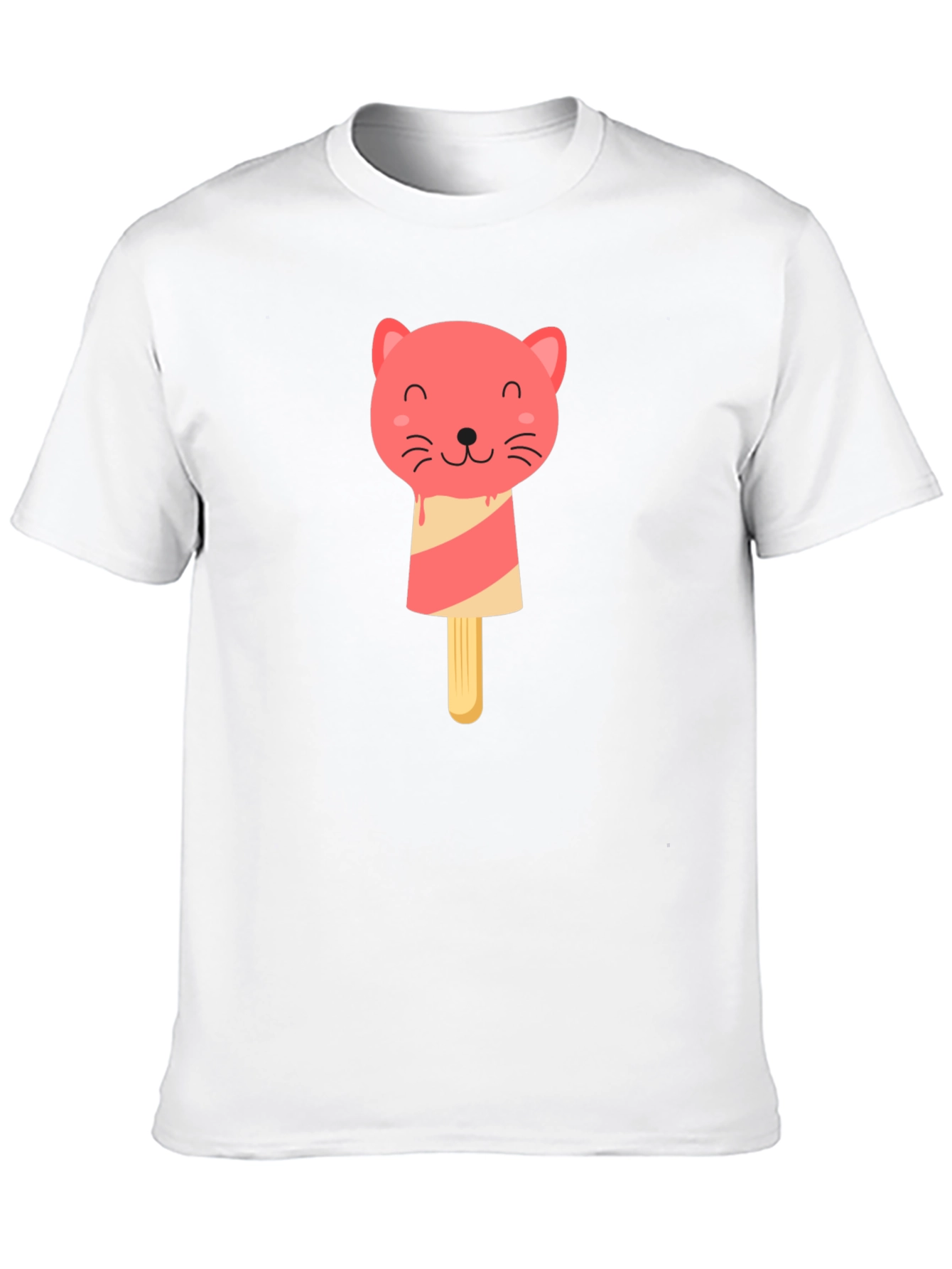 Cat Popsicle T-Shirt - Black Graphic Tee