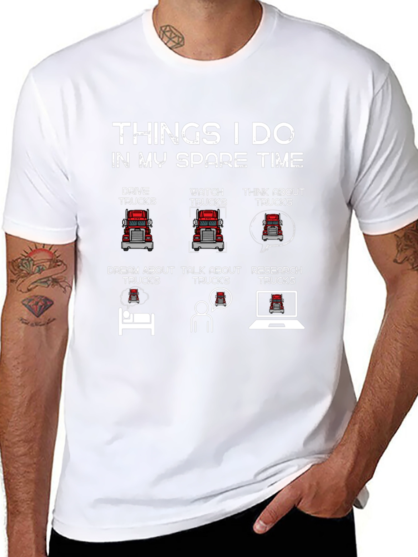 Truck Lover T-Shirt - Spare Time Trucking Tee