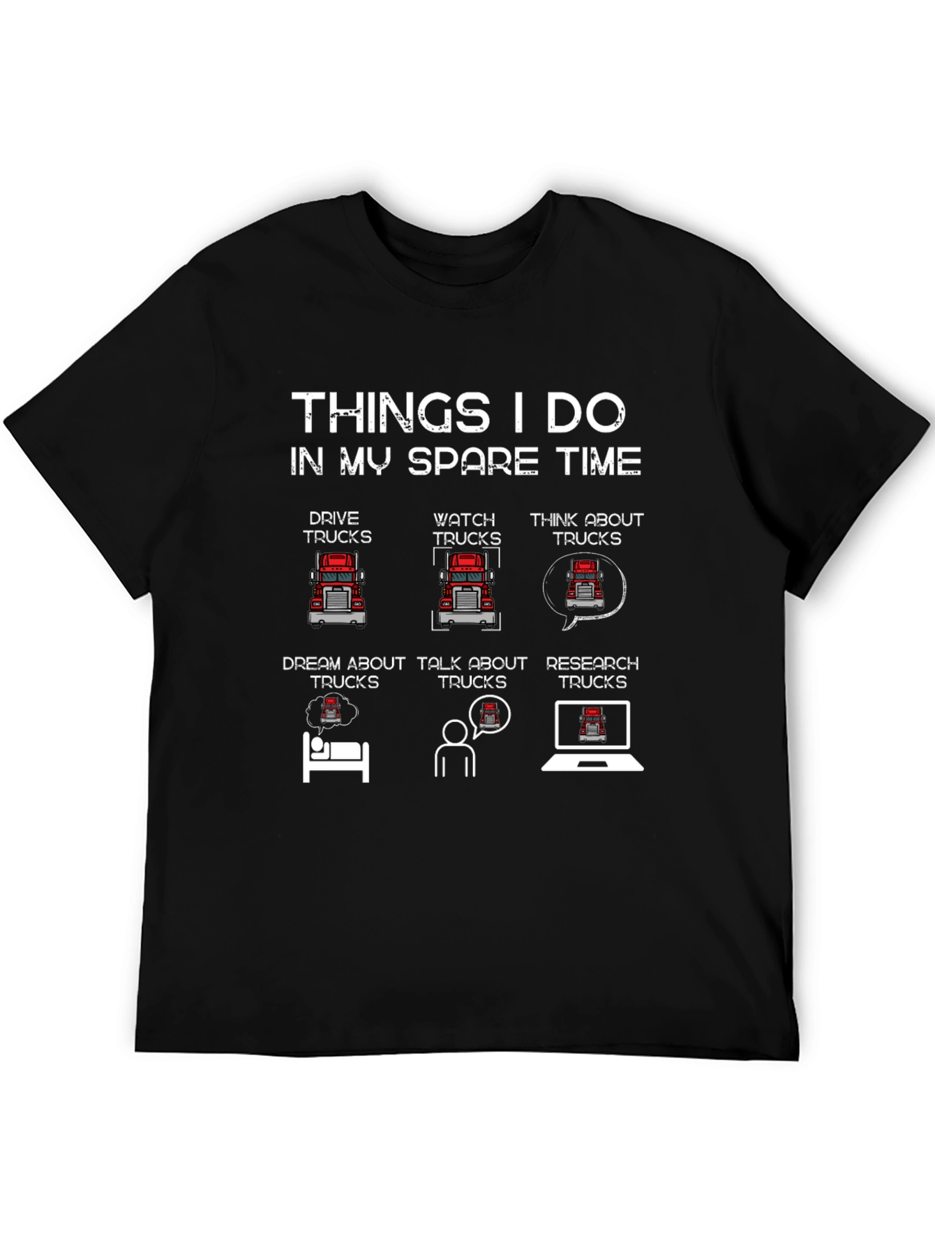 Truck Lover T-Shirt - Spare Time Trucking Tee
