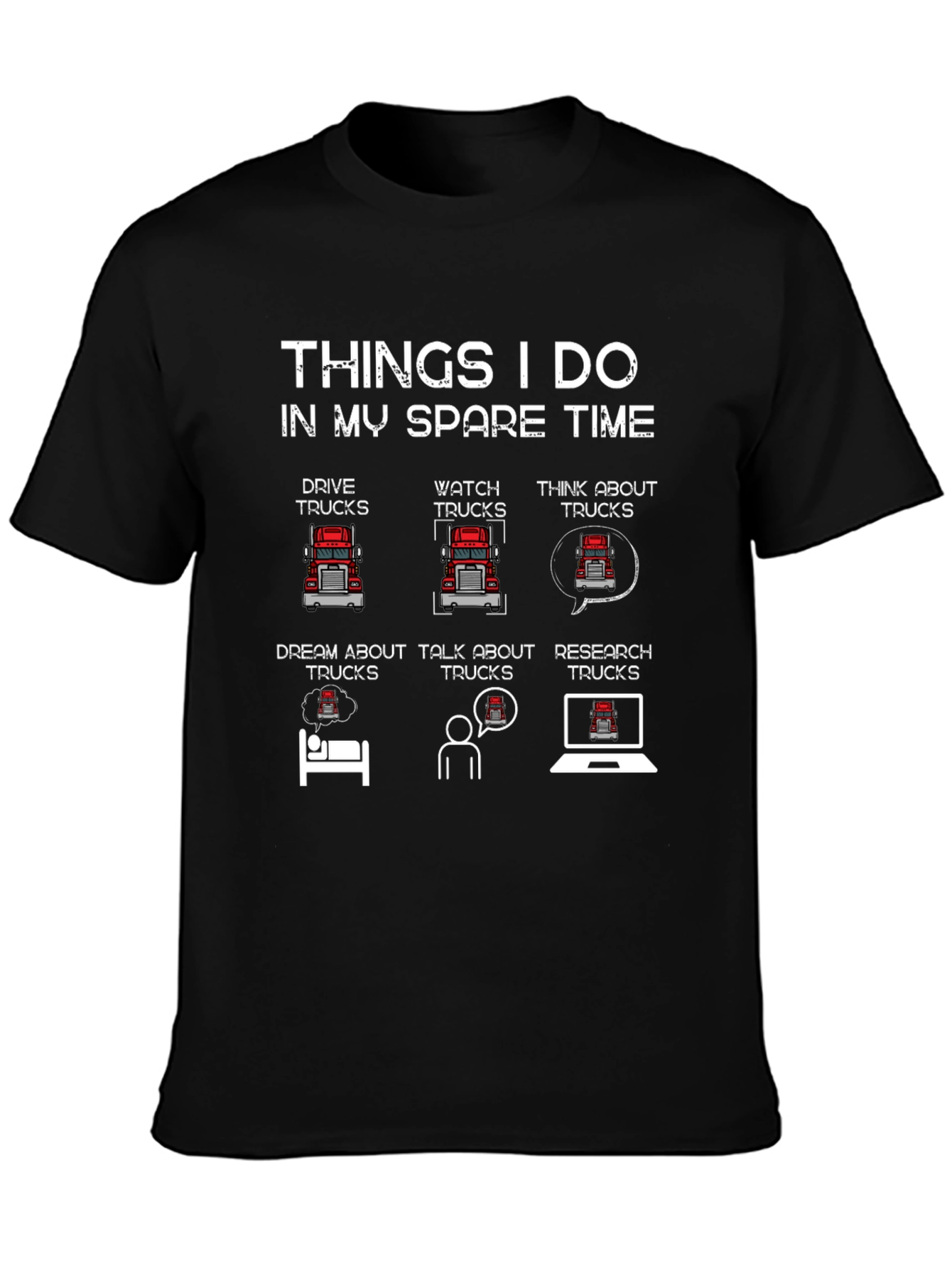 Truck Lover T-Shirt - Spare Time Trucking Tee