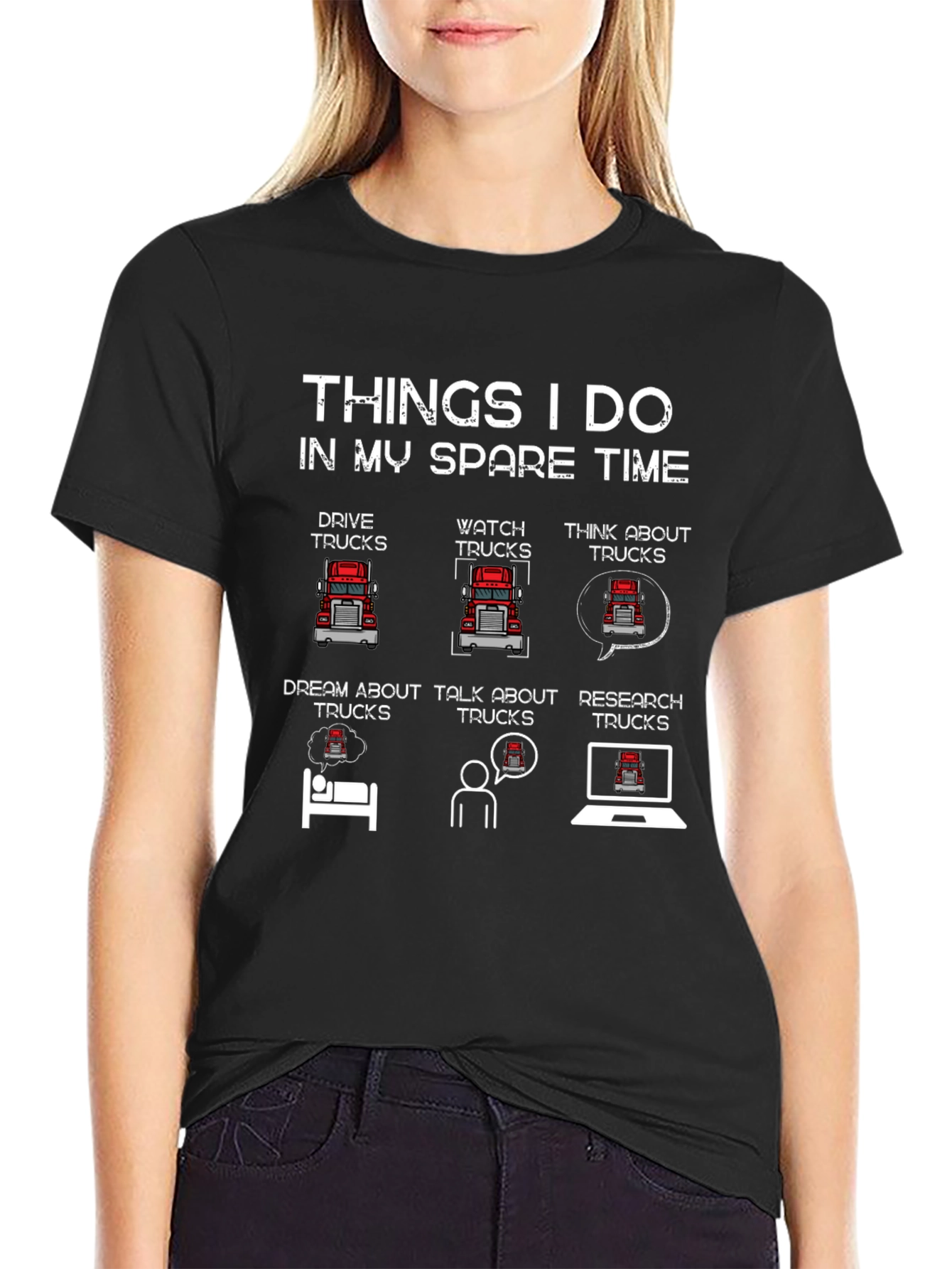 Truck Lover T-Shirt - Spare Time Trucking Tee