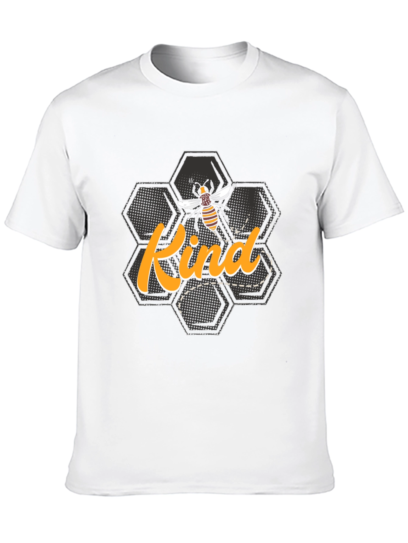 Bee Kind Honeycomb Graphic Tee - Black