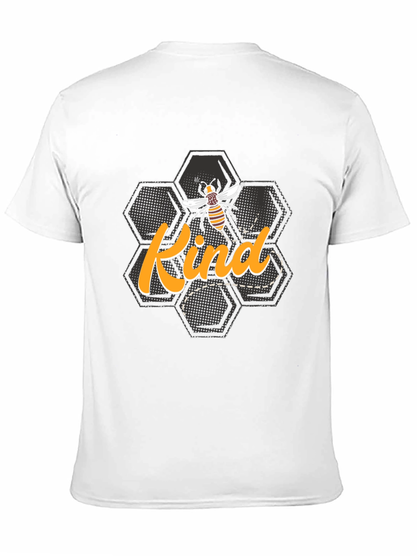 Bee Kind Honeycomb Graphic Tee - Black