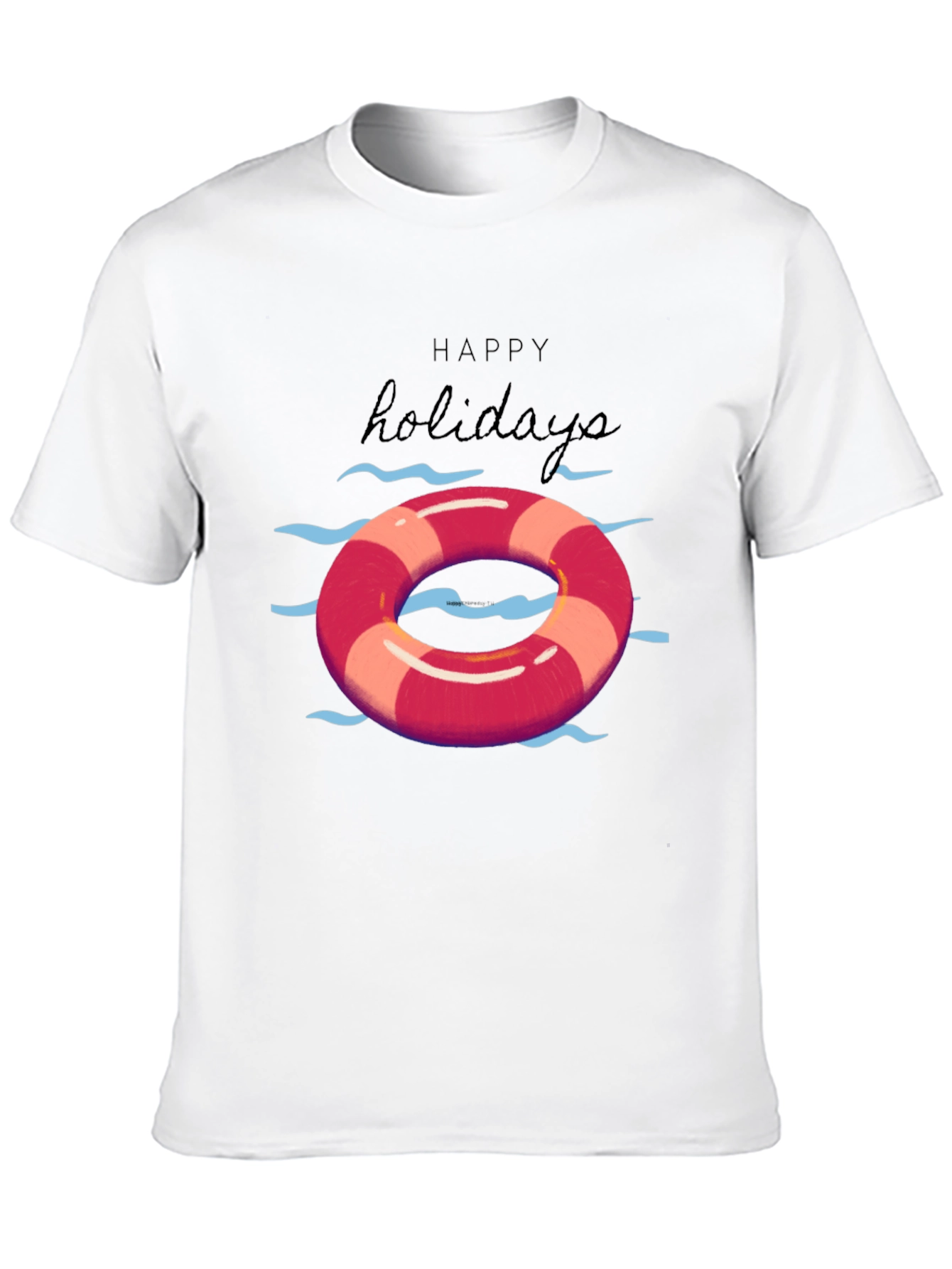 Happy Holidays Life Preserver Graphic Tee