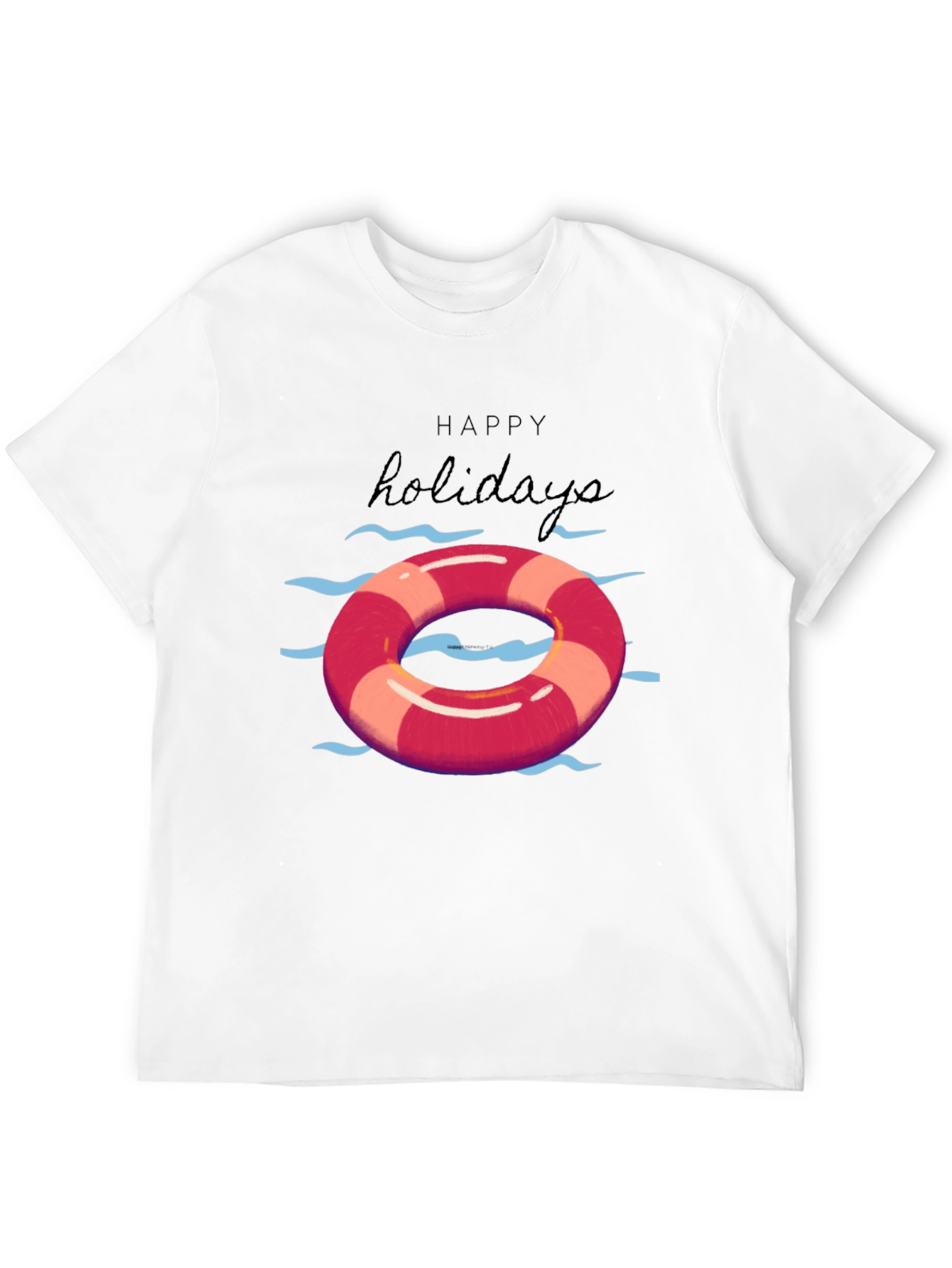 Happy Holidays Life Preserver Graphic Tee