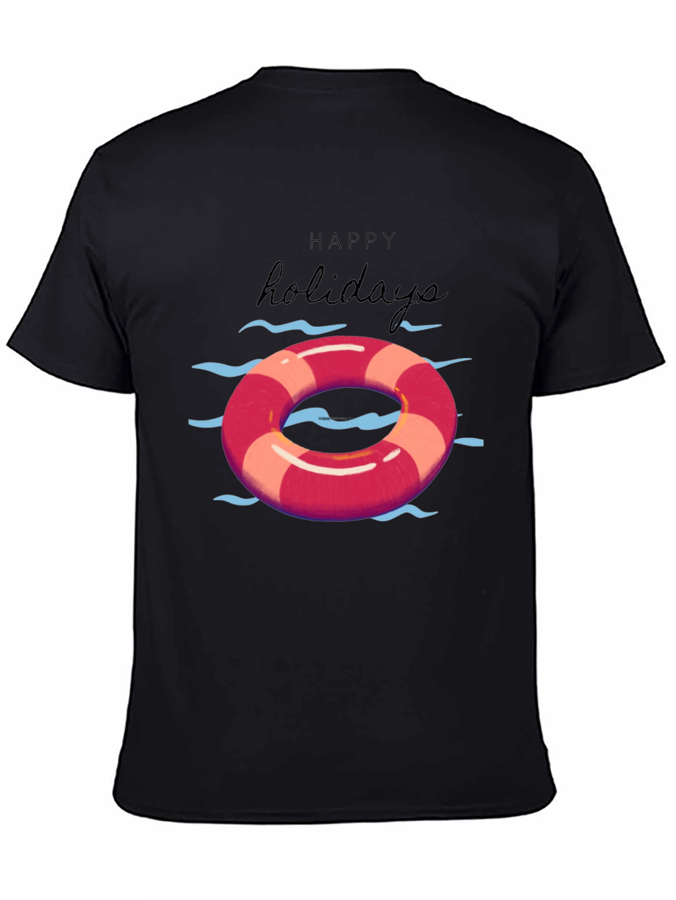 Happy Holidays Life Preserver Graphic Tee