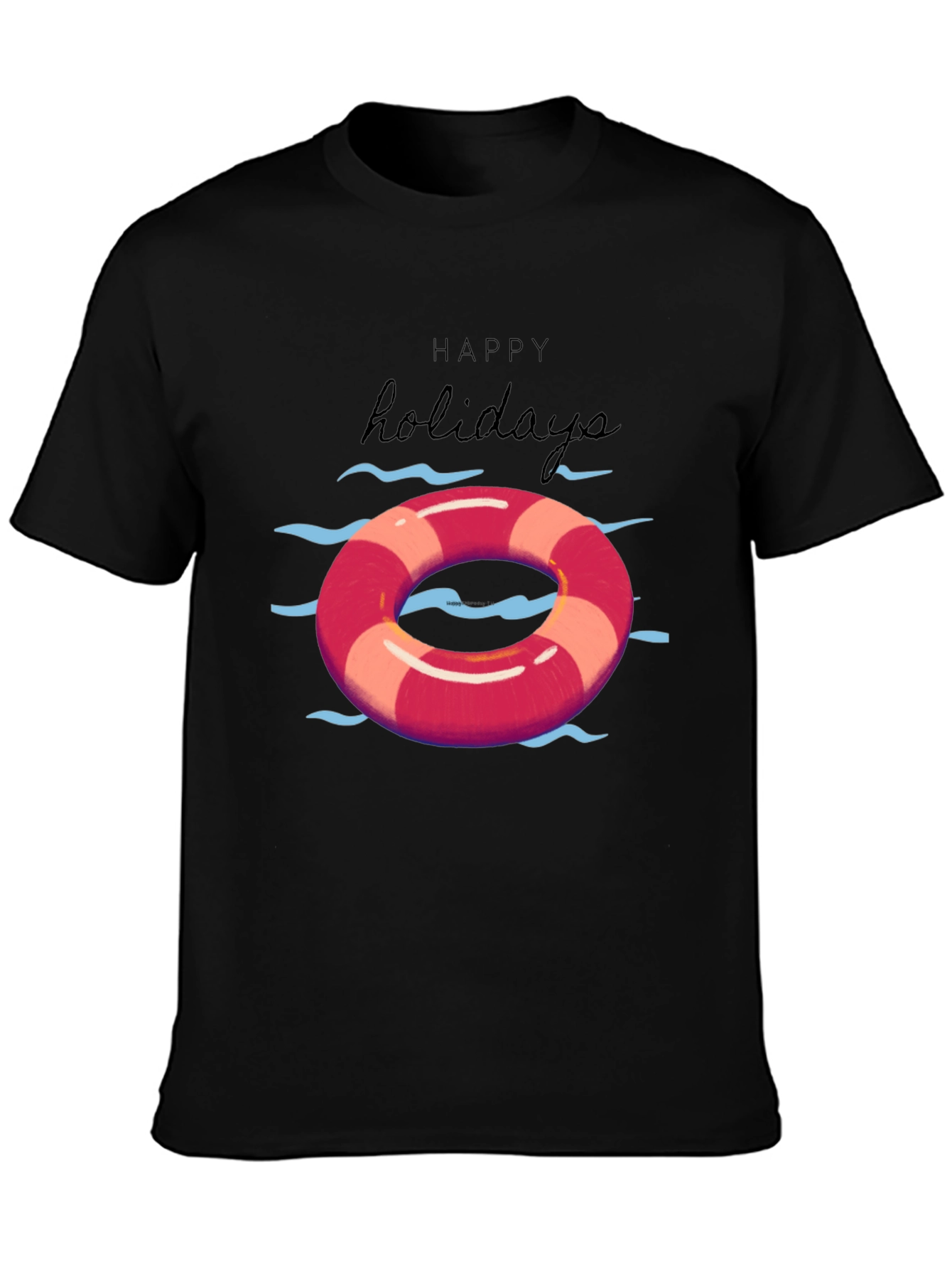Happy Holidays Life Preserver Graphic Tee