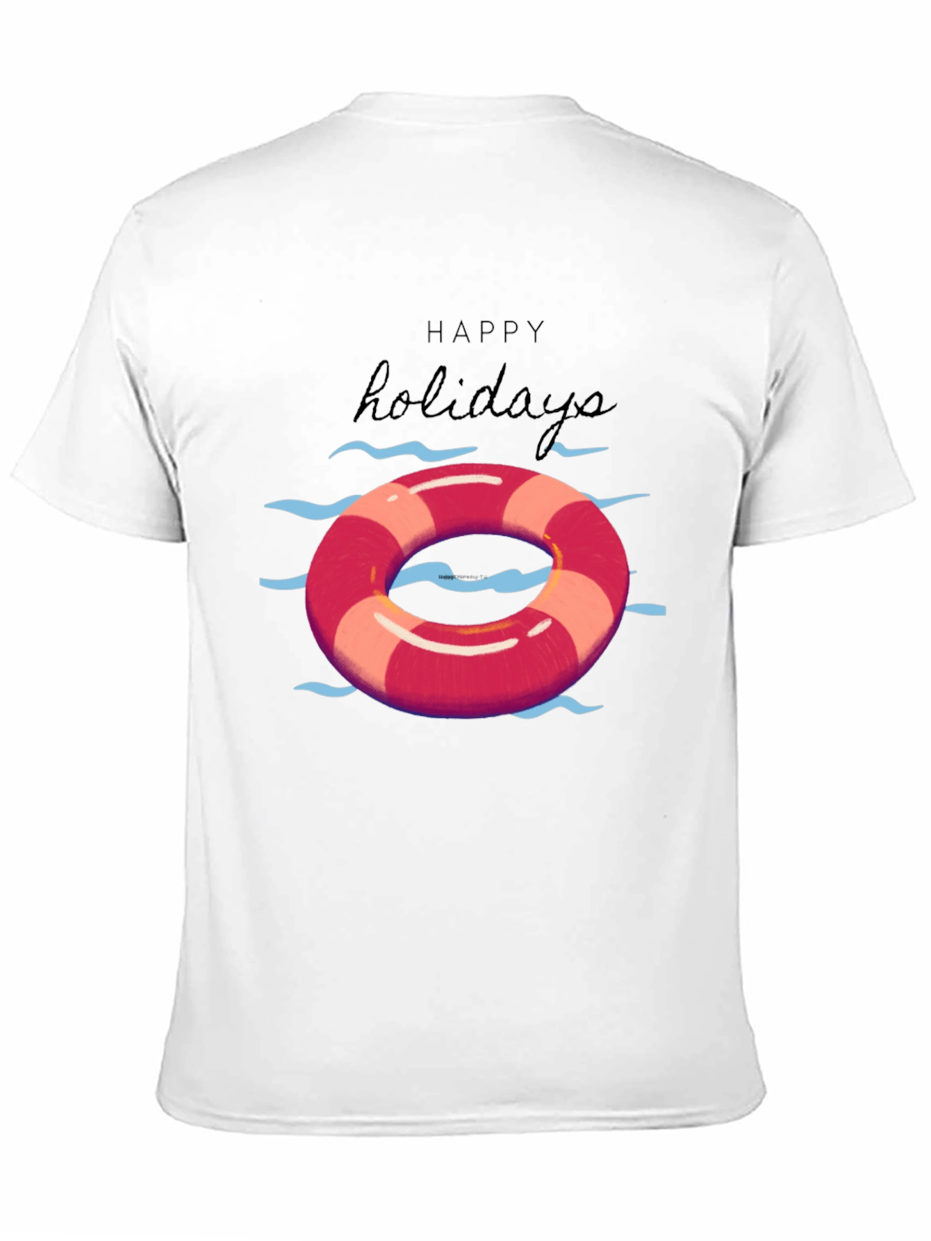 Happy Holidays Life Preserver Graphic Tee