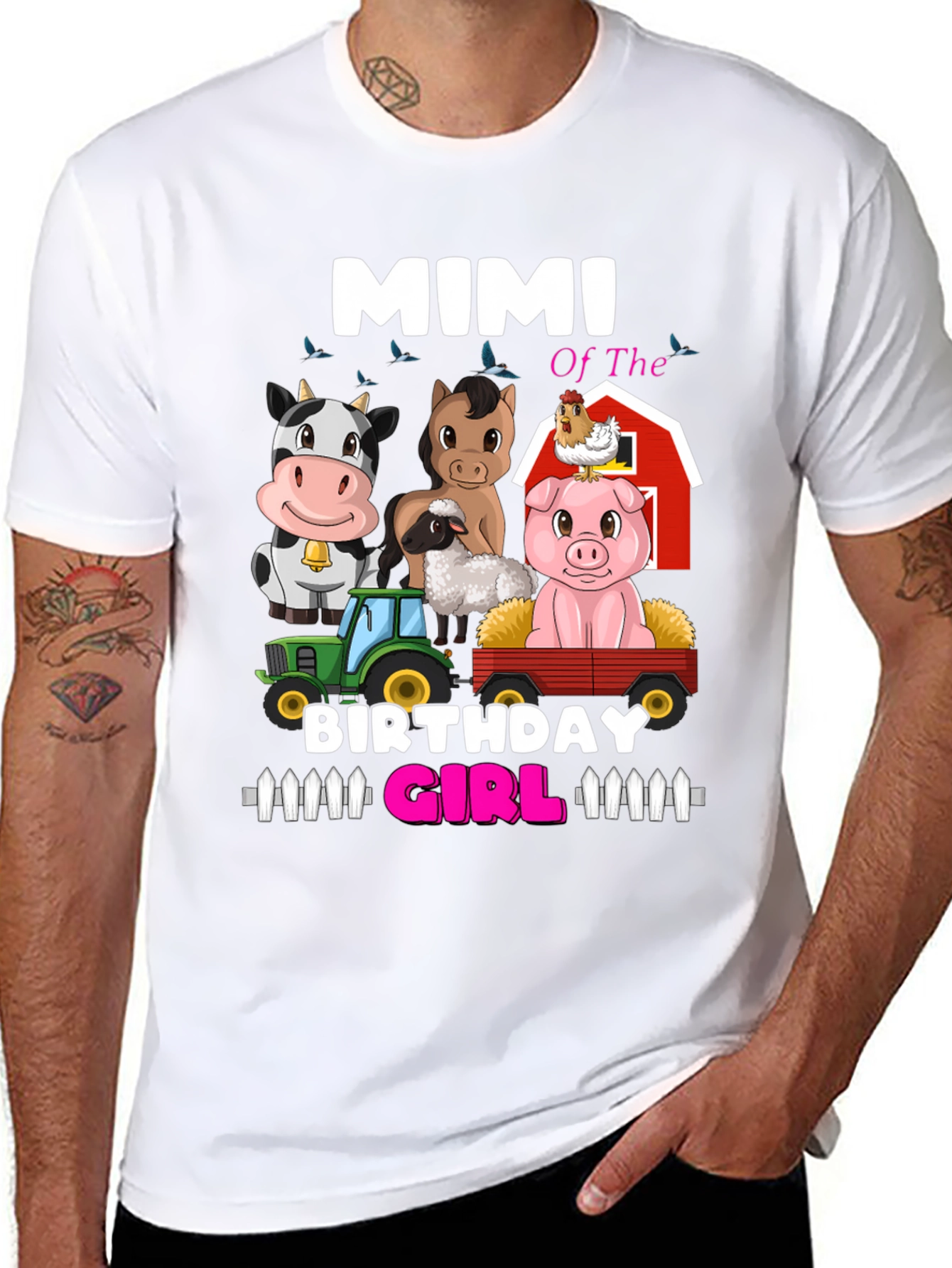 Mimi of the Birthday Girl Farm Animals T-Shirt