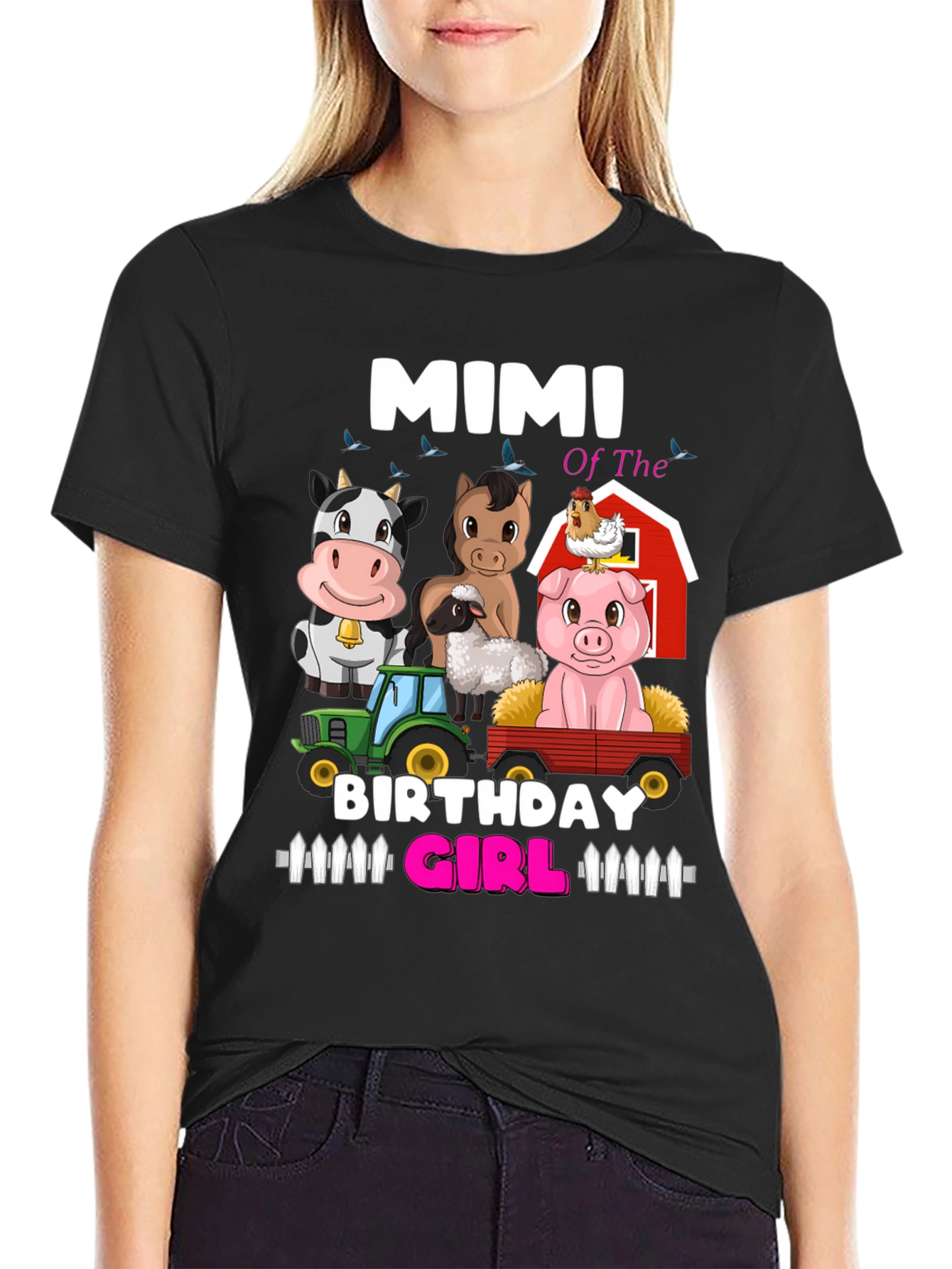 Mimi of the Birthday Girl Farm Animals T-Shirt