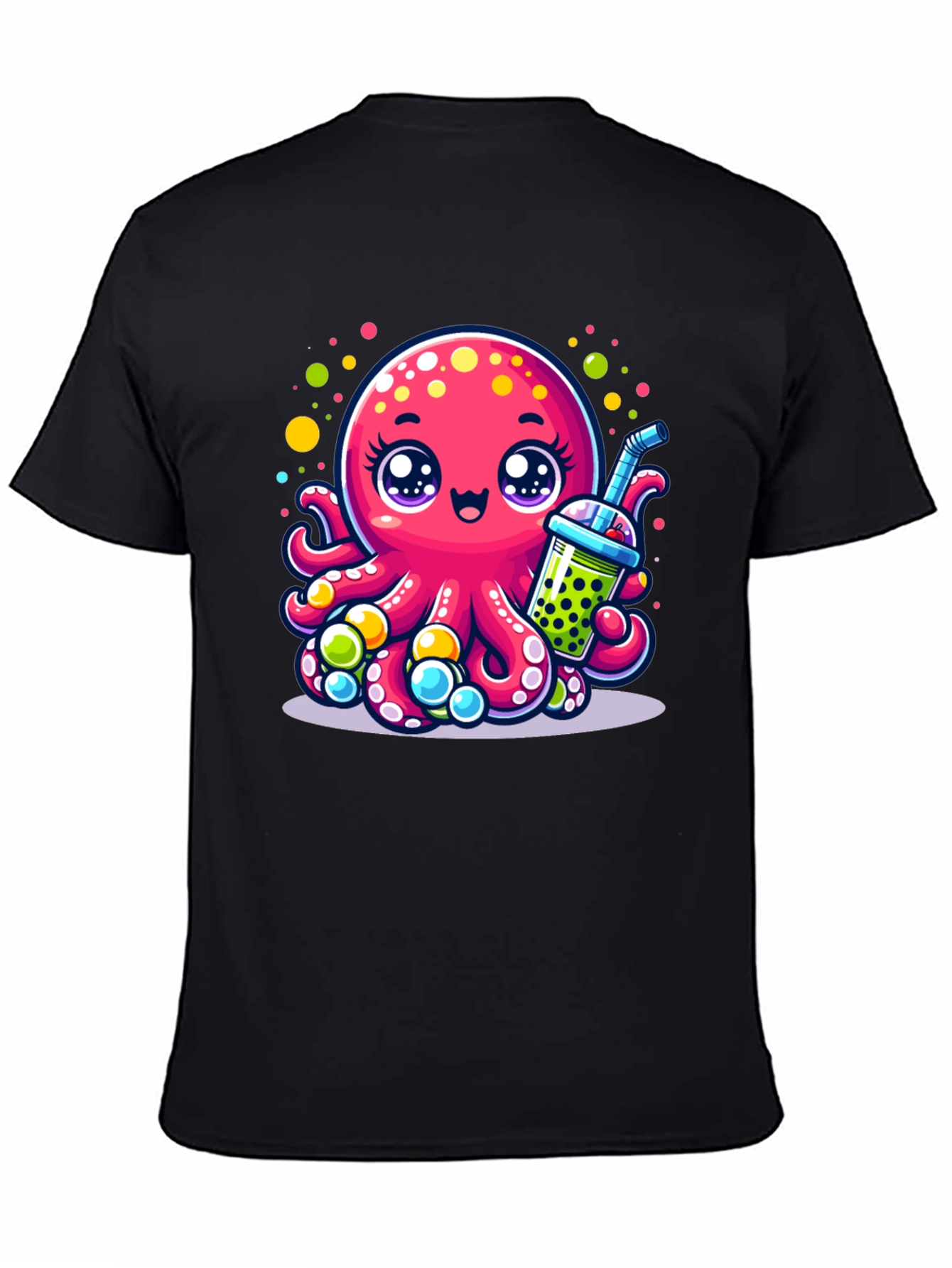 Cute Octopus Bubble Tea Graphic Tee