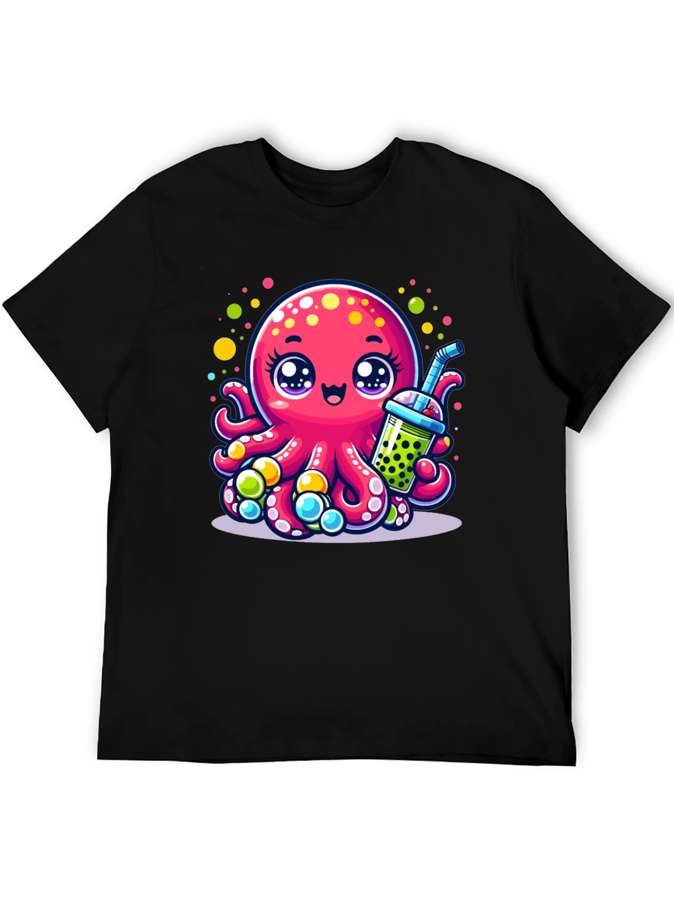 Cute Octopus Bubble Tea Graphic Tee
