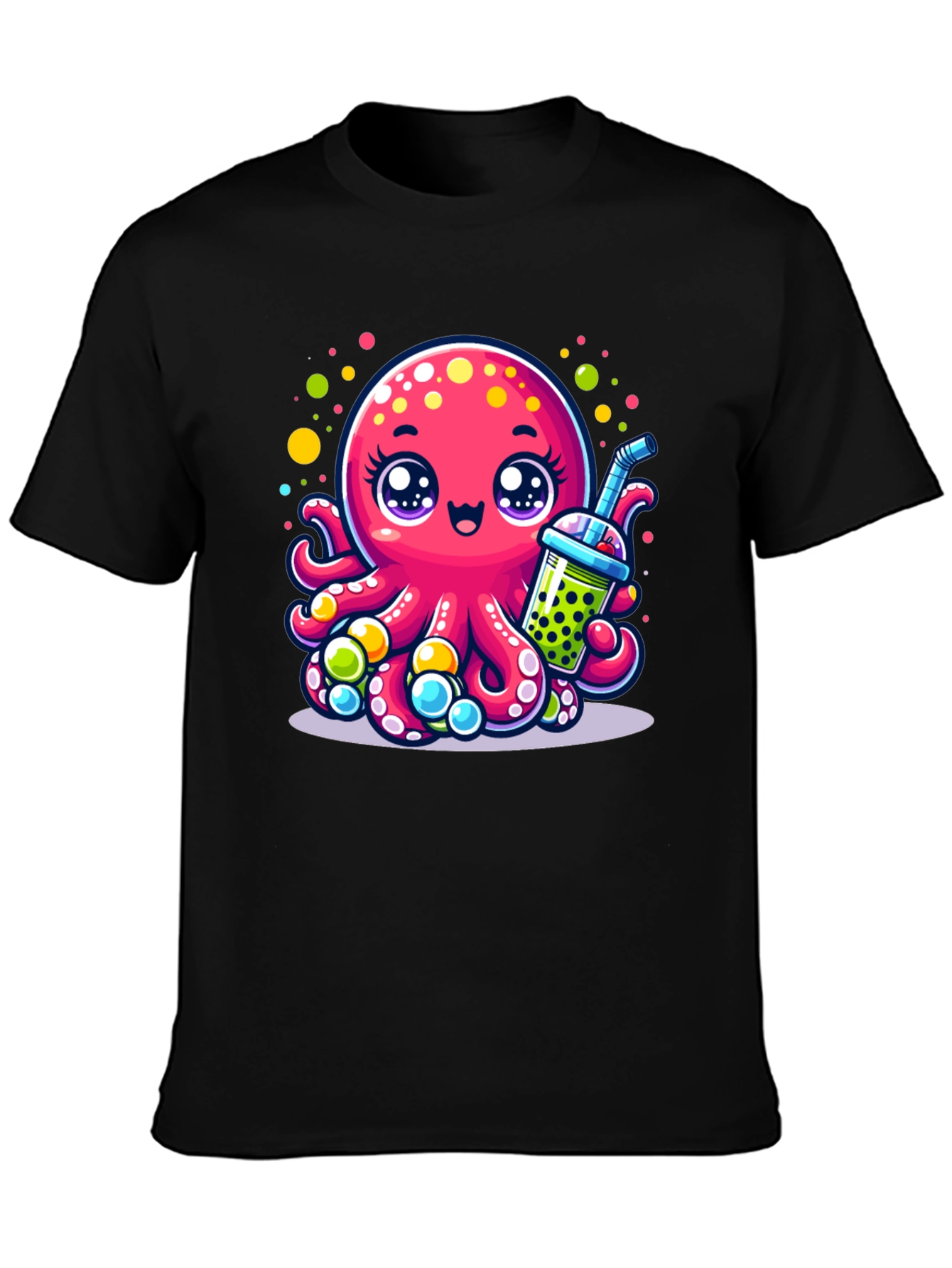 Cute Octopus Bubble Tea Graphic Tee