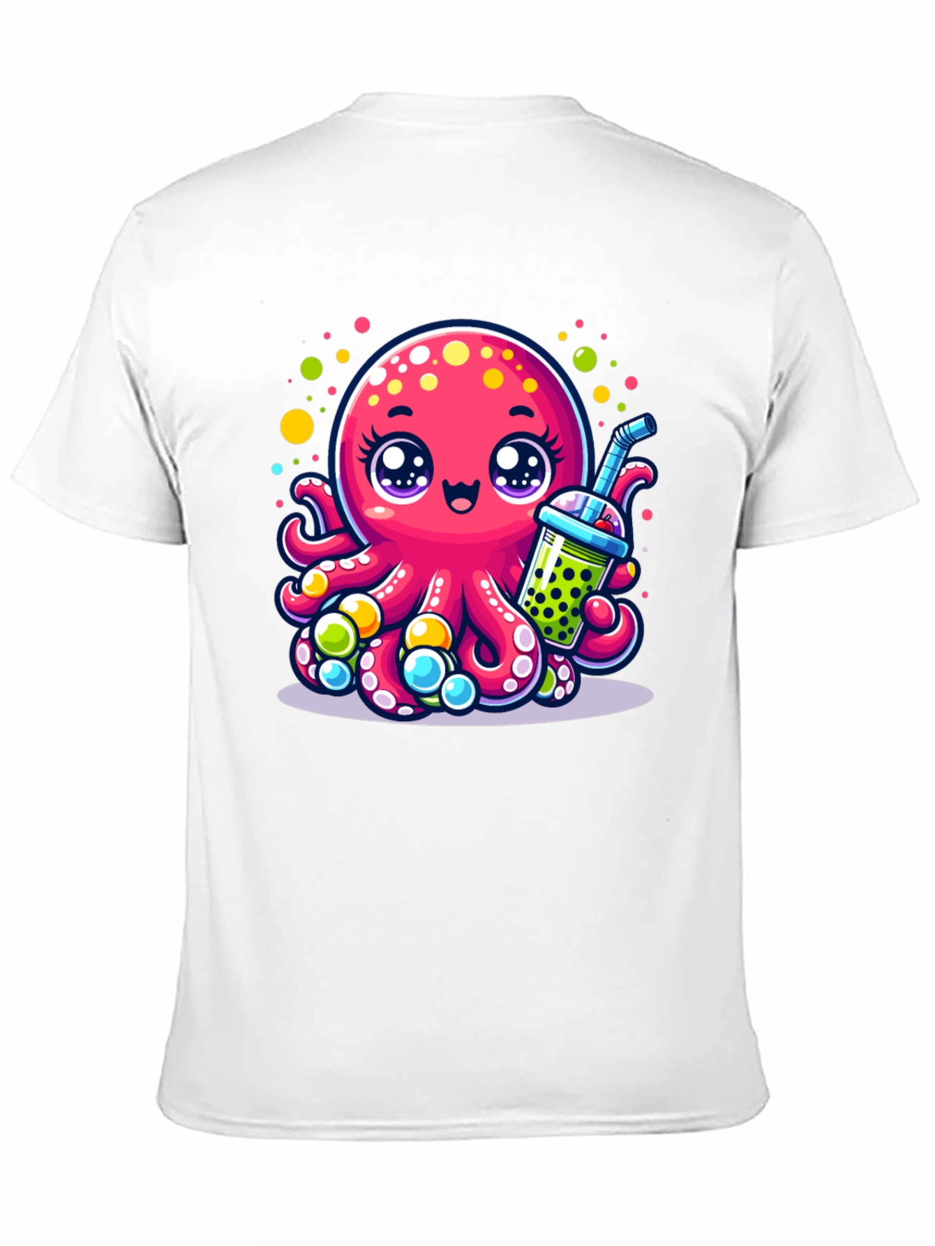 Cute Octopus Bubble Tea Graphic Tee