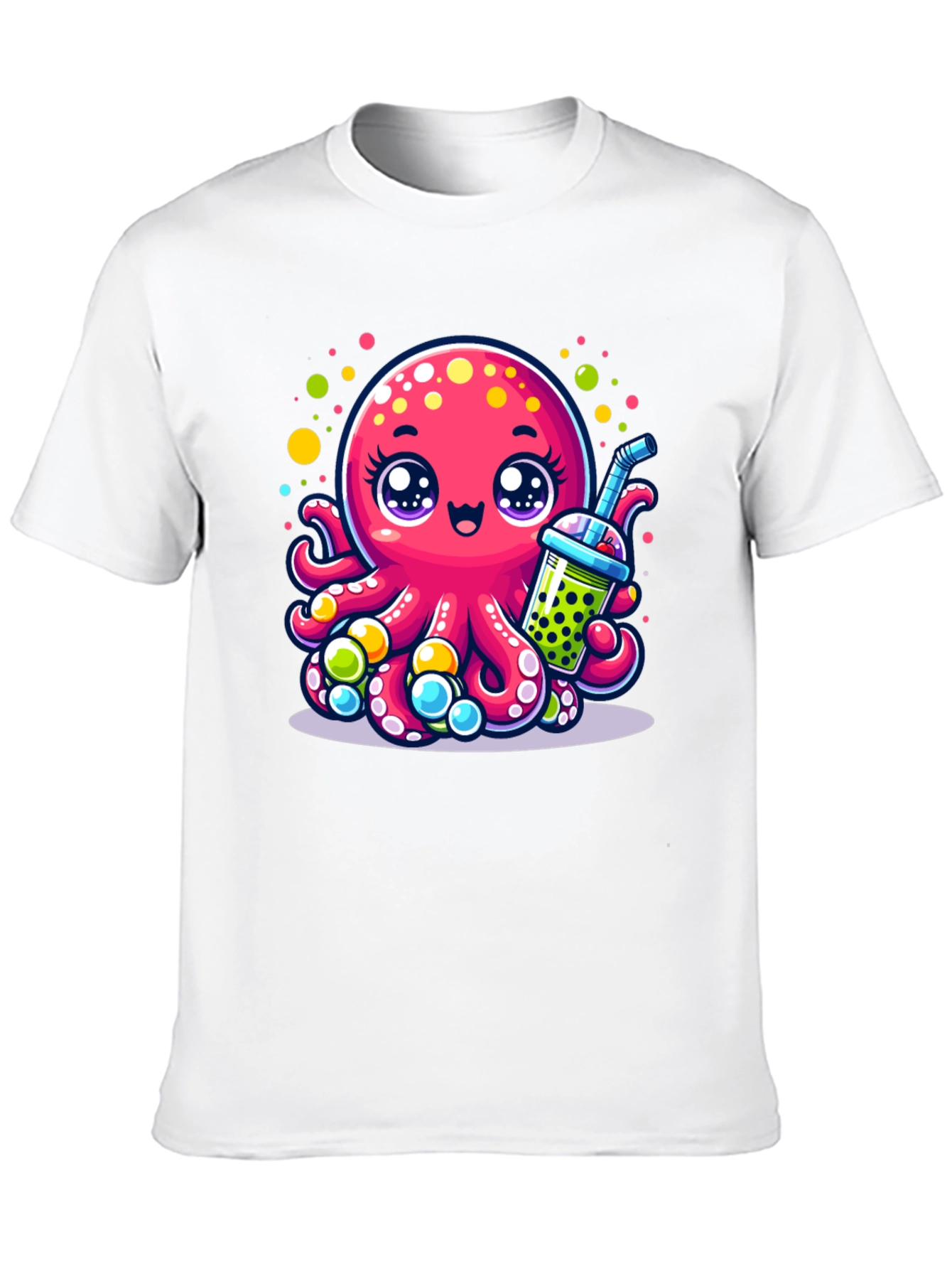 Cute Octopus Bubble Tea Graphic Tee