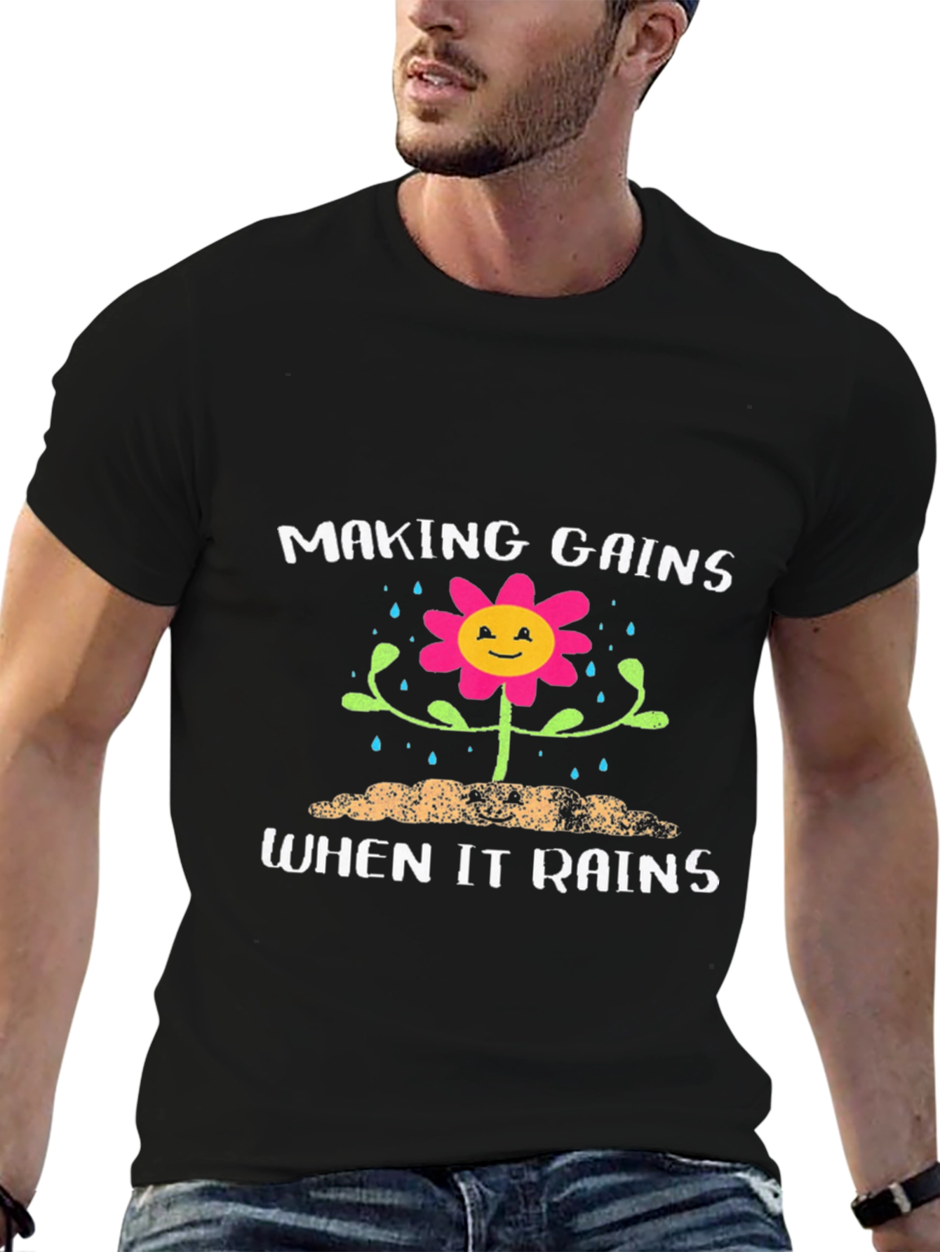 Making Gains When It Rains Graphic T-Shirt