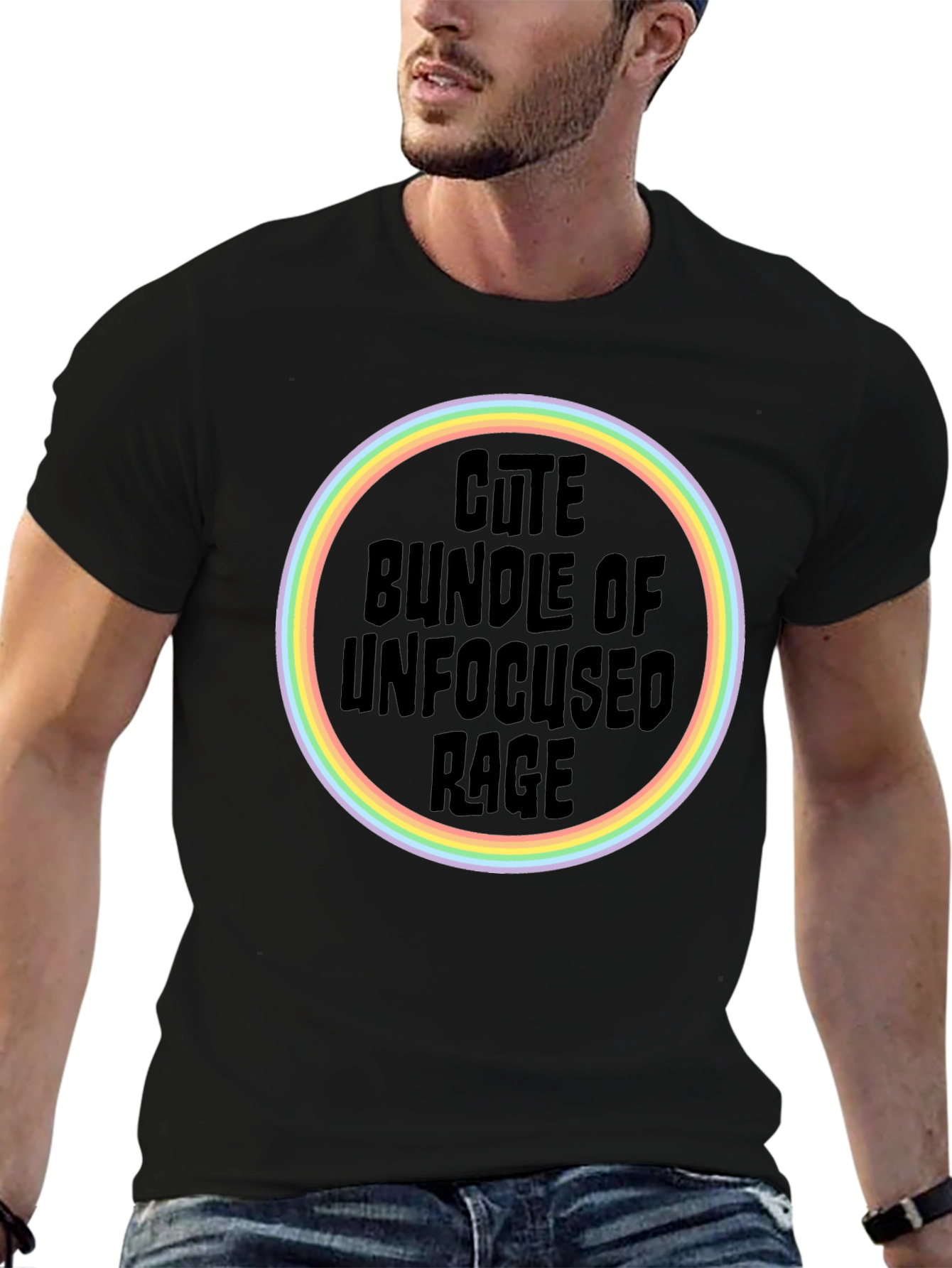 Cute Bundle of Unfocused Rage T-Shirt - Black