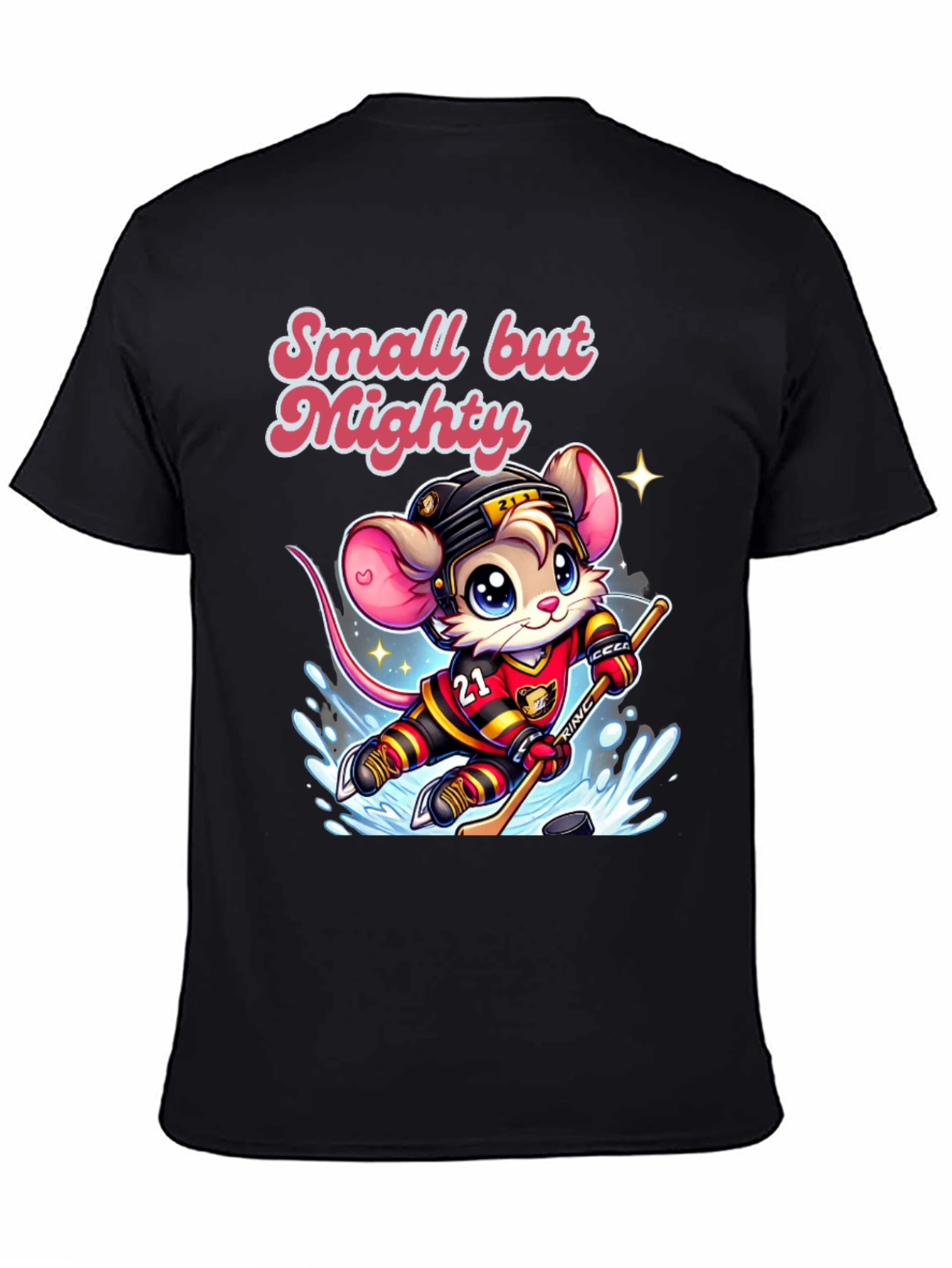 Small But Mighty Hockey Mouse T-Shirt