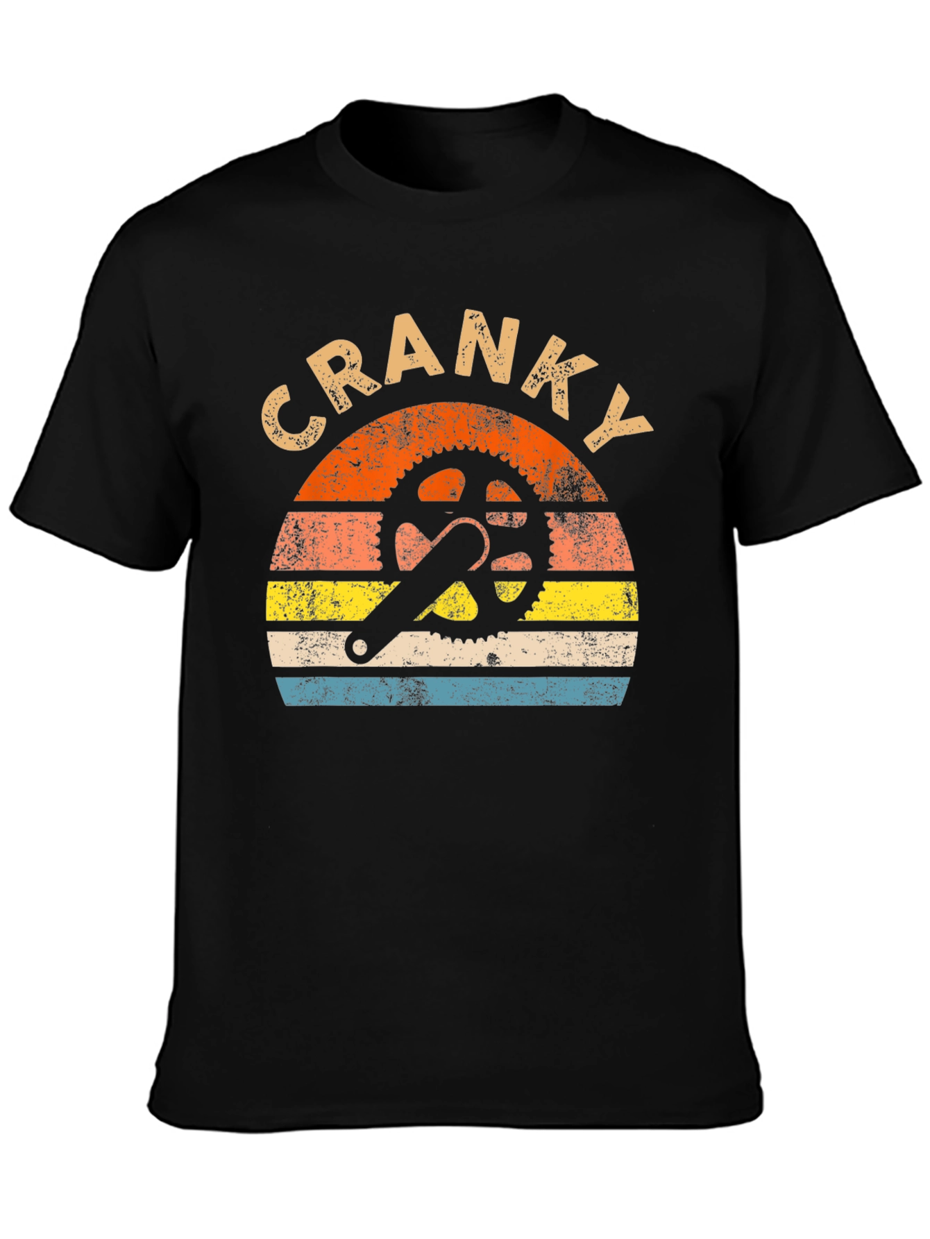 Cranky Cyclist Retro Graphic T-Shirt