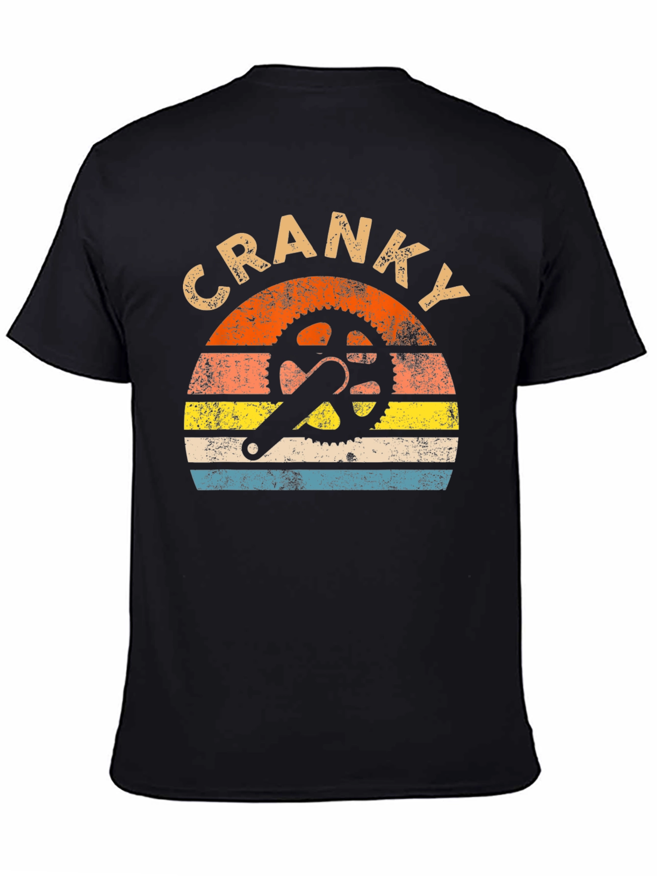 Cranky Cyclist Retro Graphic T-Shirt