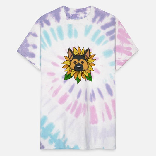 ADORABLE GERMAN SHEPHERD DOG SUNFLOWER