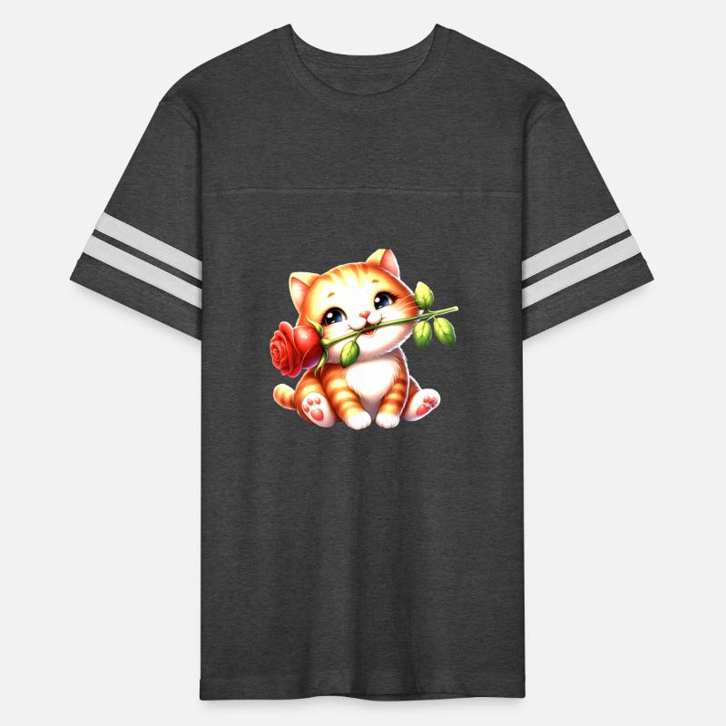 Adorable Kitten with Rose