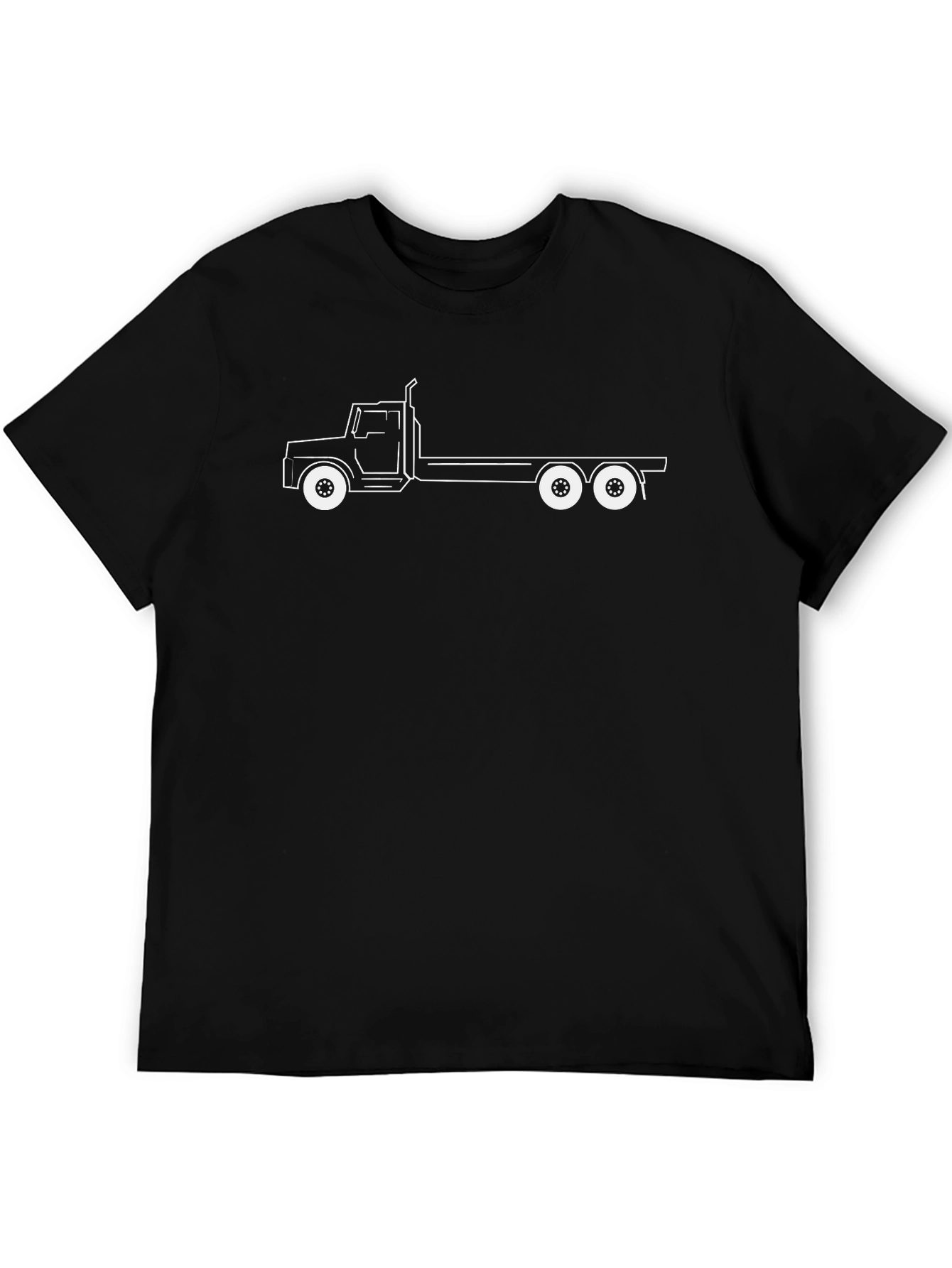 Truck Outline Graphic T-Shirt - Classic Black Tee