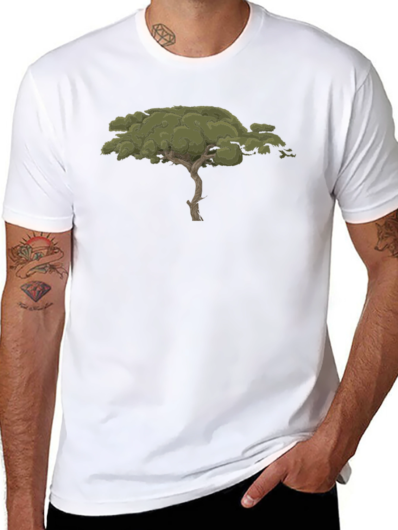 Artsy Tree Graphic Black T-Shirt