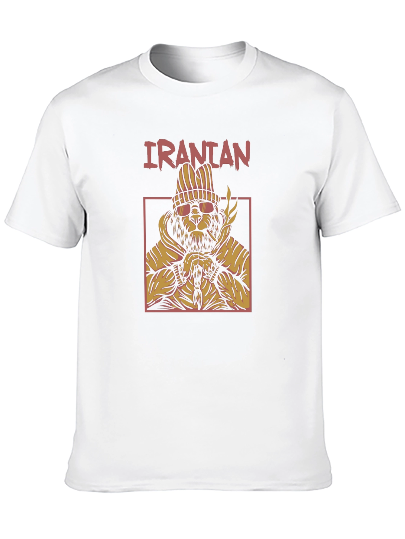 Iranian Lion Graphic Tee - Urban Style Black T-Shirt