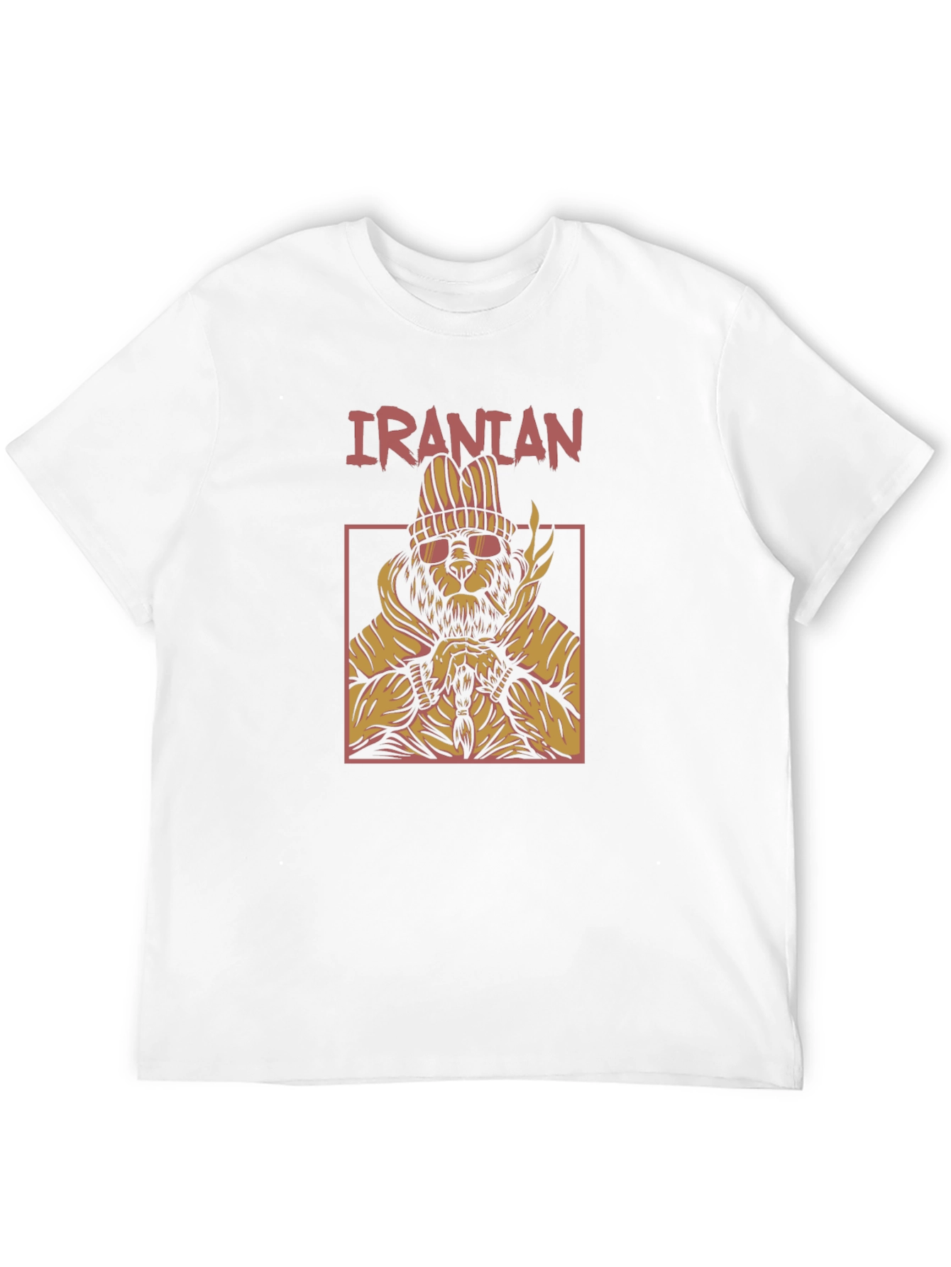 Iranian Lion Graphic Tee - Urban Style Black T-Shirt