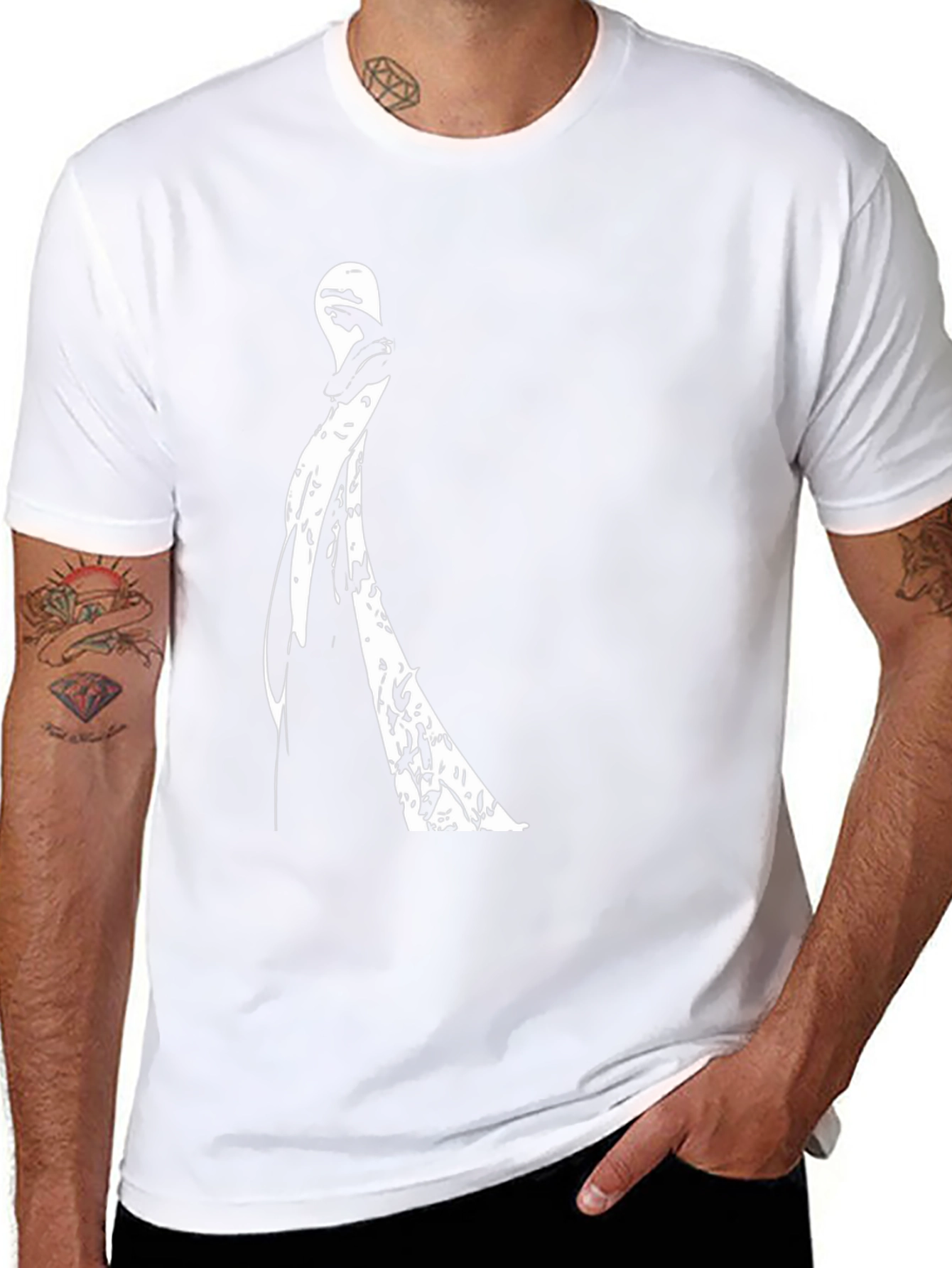 Abstract Figure Black Graphic Tee