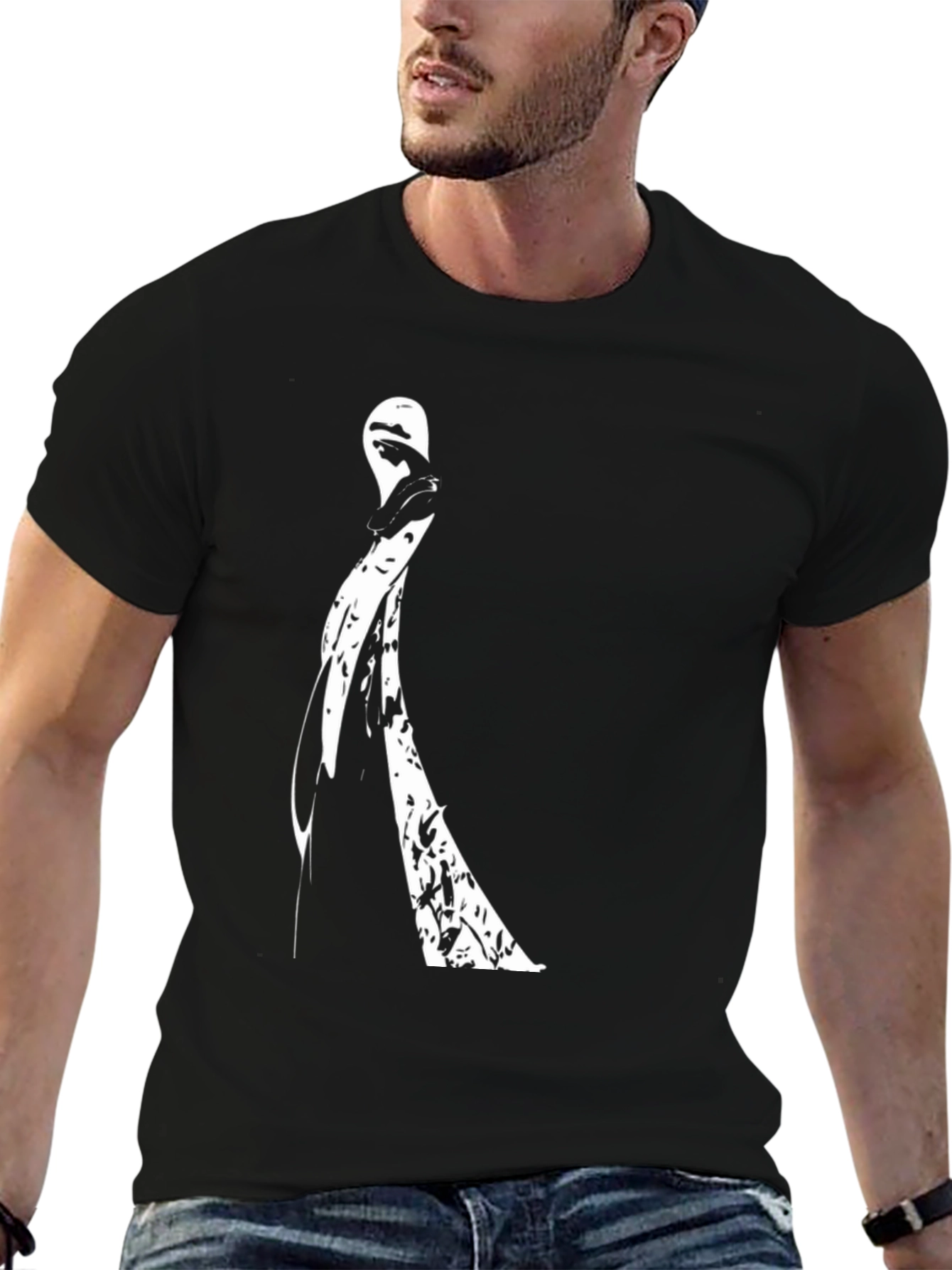 Abstract Figure Black Graphic Tee
