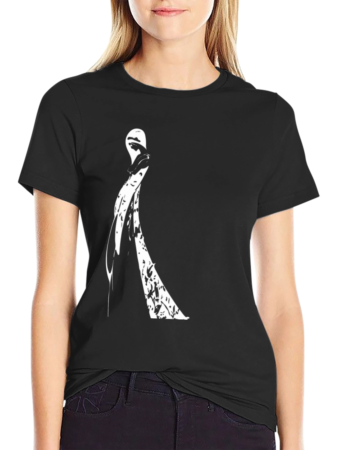 Abstract Figure Black Graphic Tee