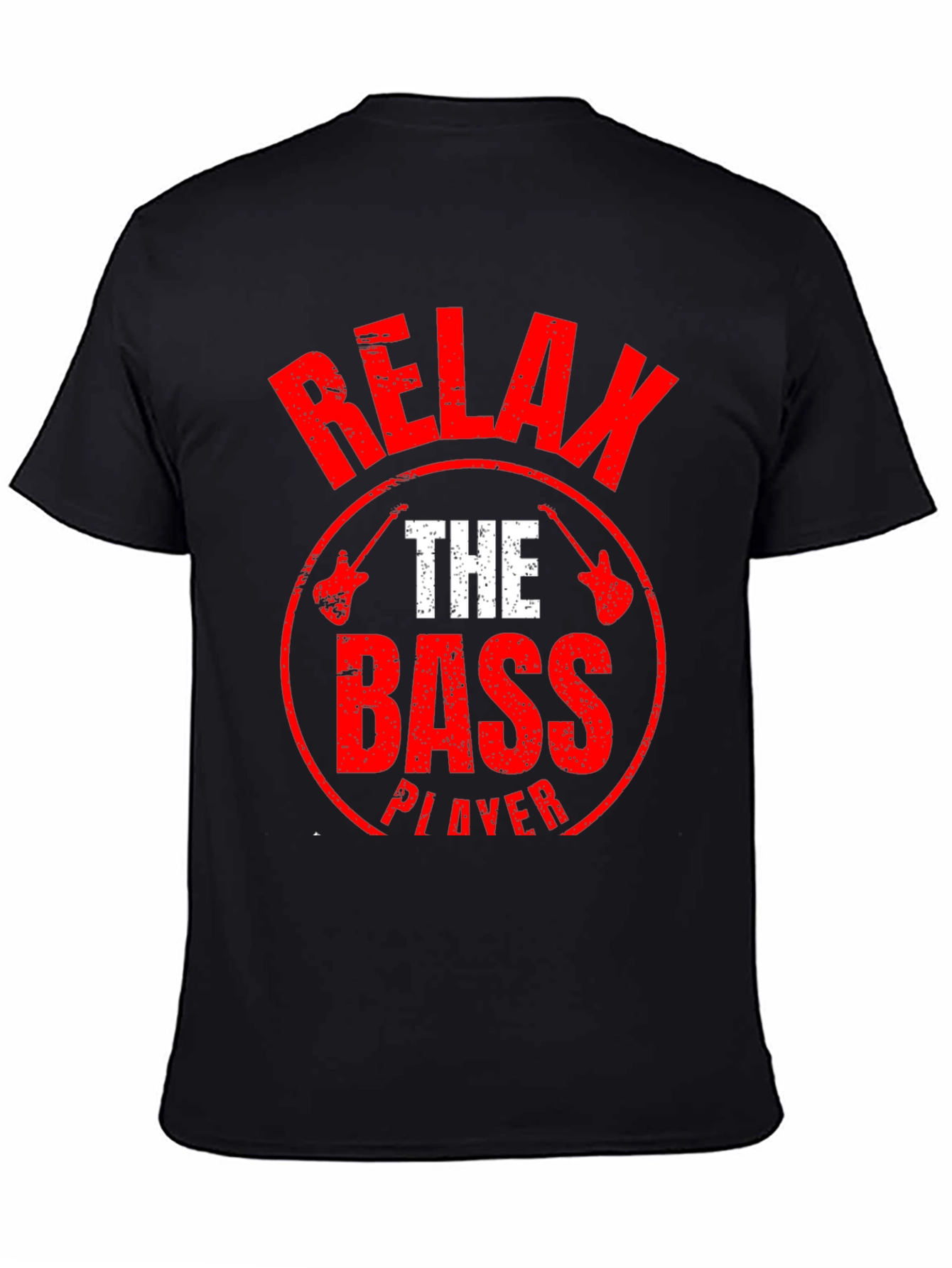 Relax The Bass Player T-Shirt - Black Graphic Tee