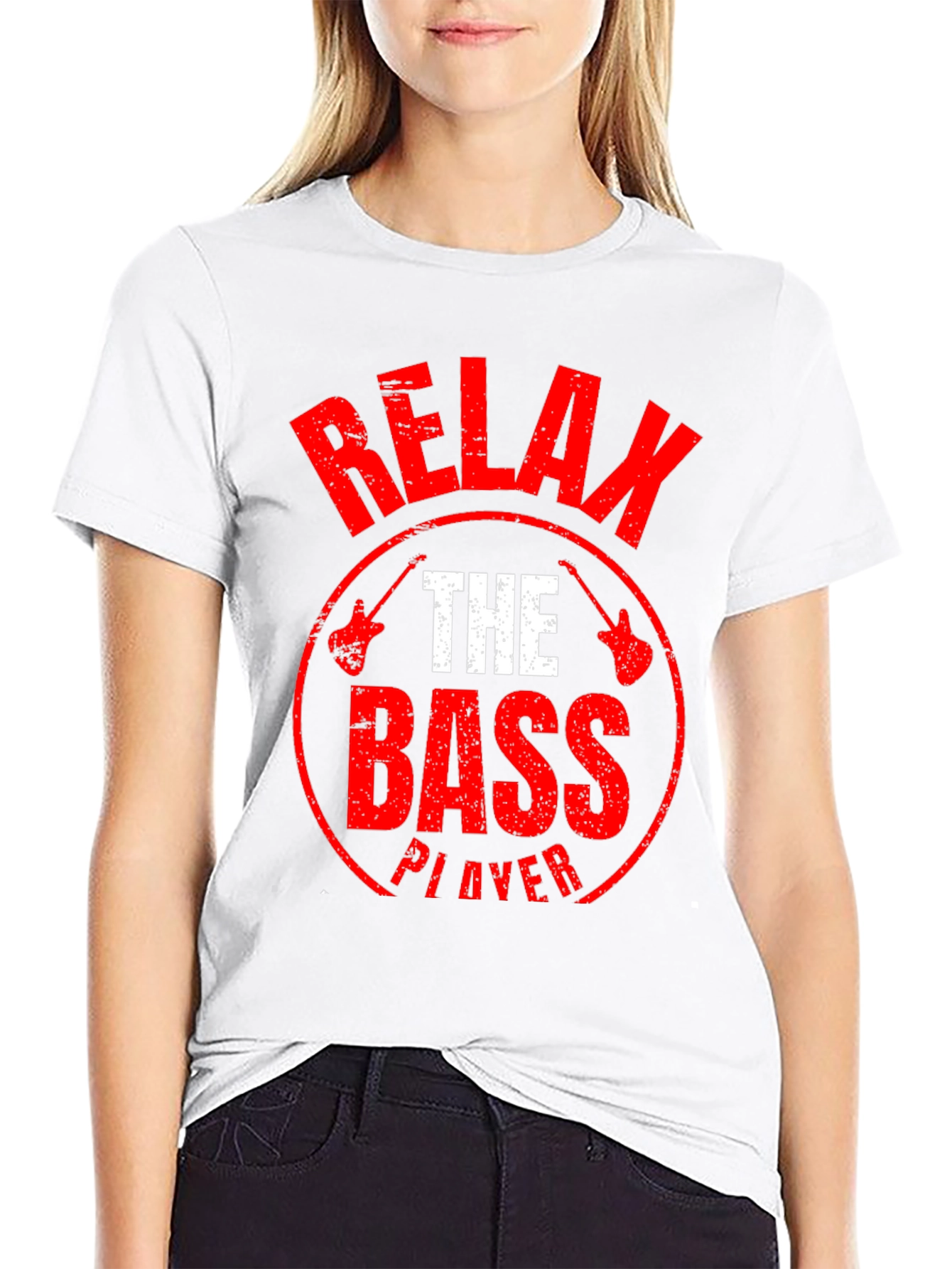 Relax The Bass Player T-Shirt - Black Graphic Tee