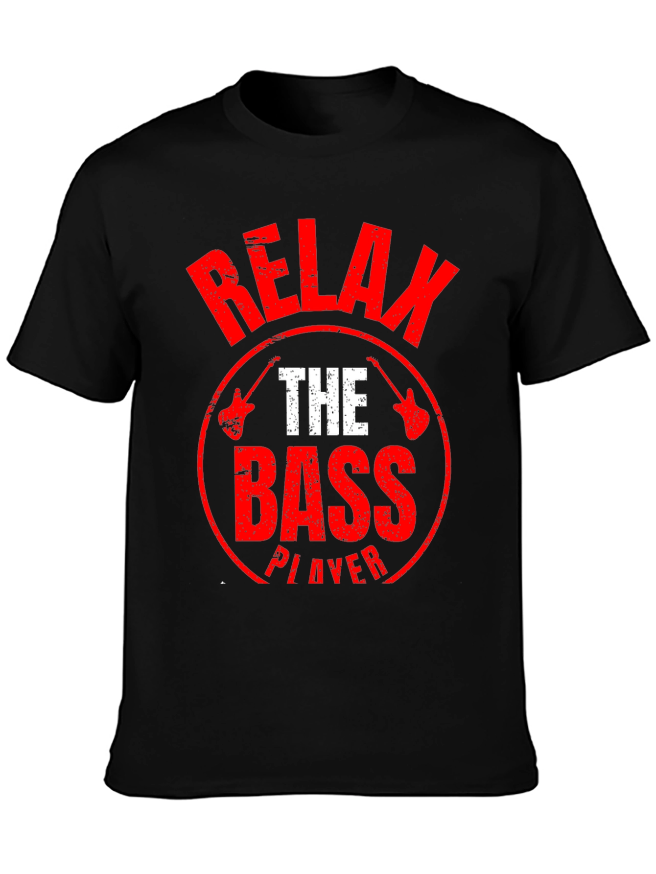 Relax The Bass Player T-Shirt - Black Graphic Tee