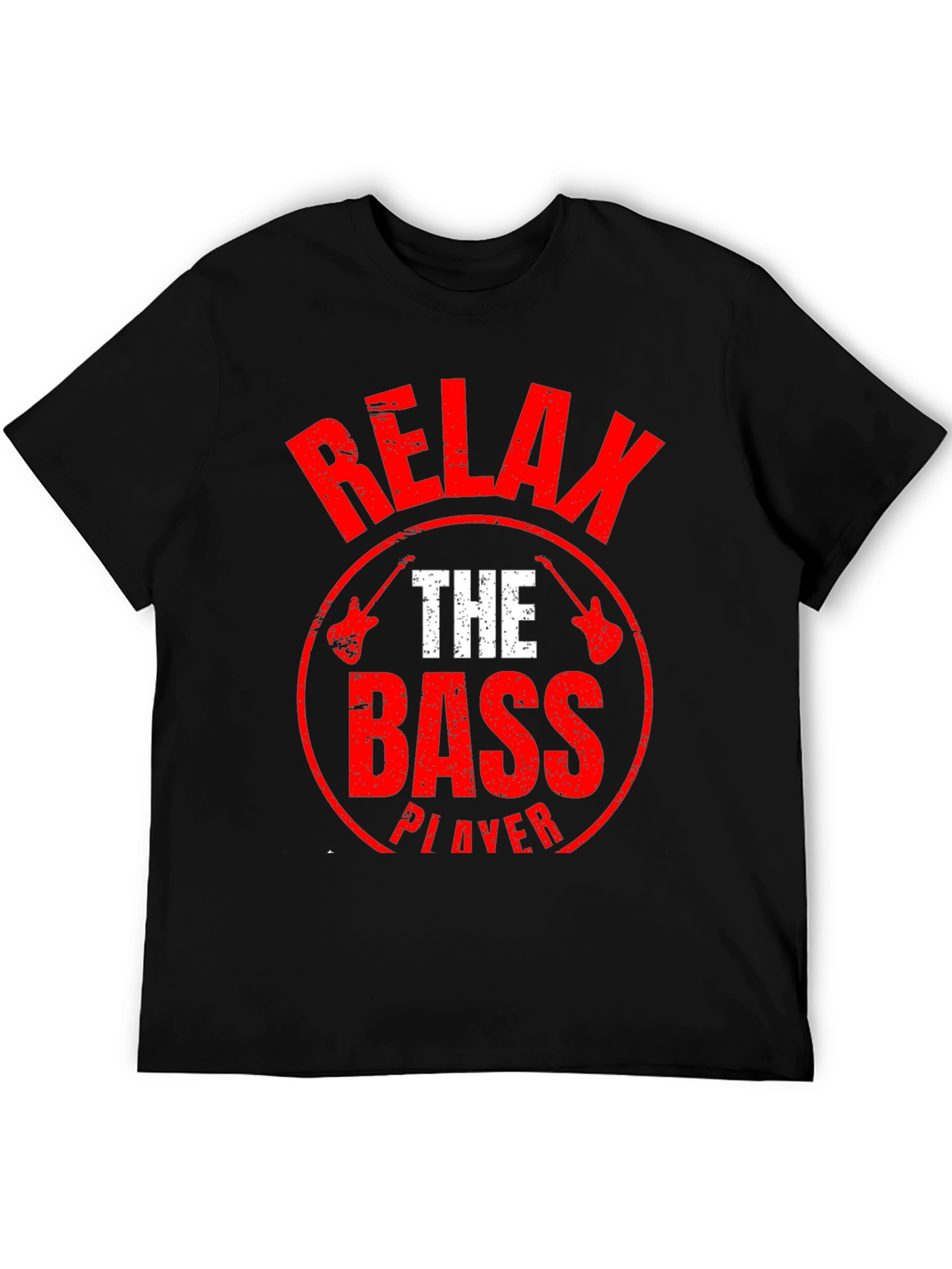 Relax The Bass Player T-Shirt - Black Graphic Tee